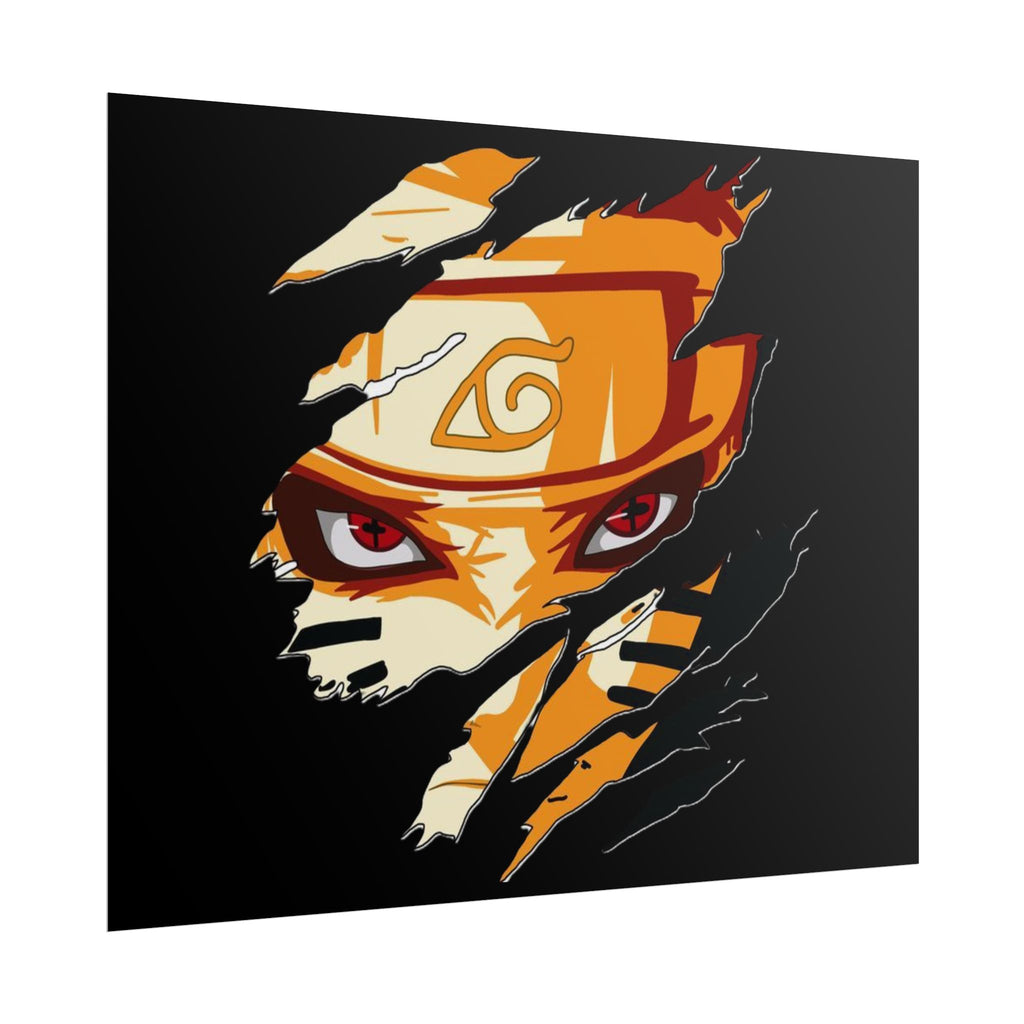Naruto Scratch Effect Art Poster – Dynamic Anime Wall Print (Rolled Poster)