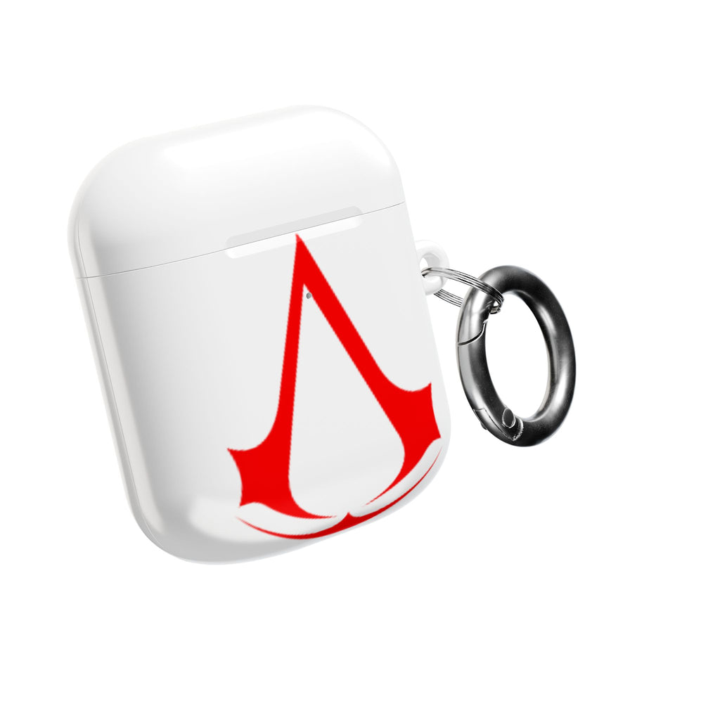 Assassins Creed Emblem AirPod Case — Red Gaming Logo Protective Cover