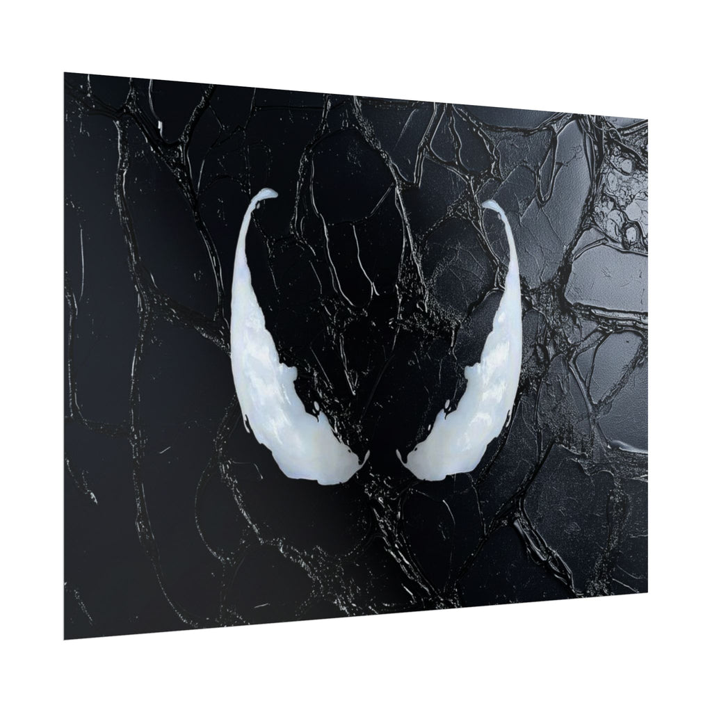 Venom Eyes  illustration Poster | Comic book movie character print | Black Venom Marvel | Limited Edition