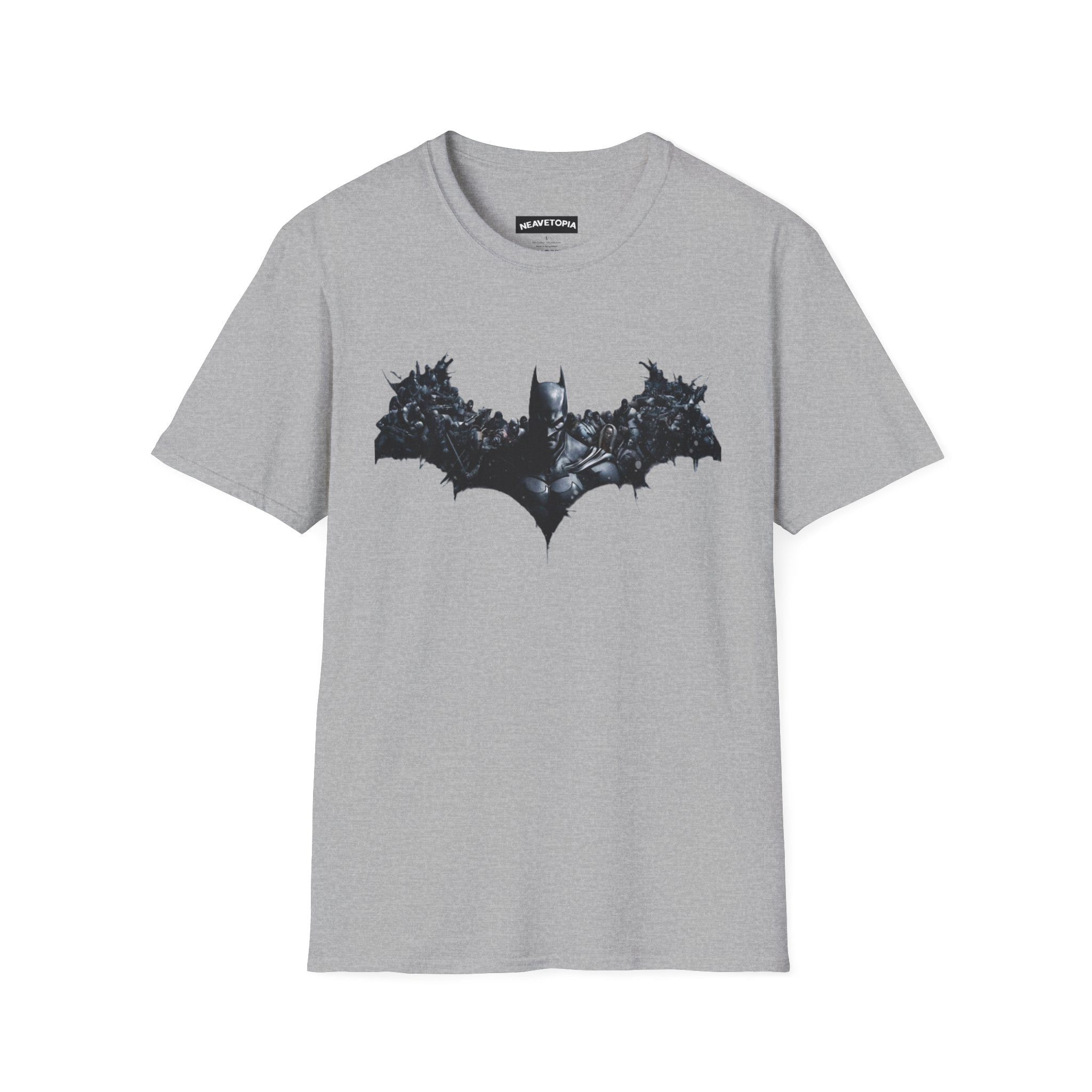 Dark Batman Emblem T-Shirt | Gothic Bat Silhouette Tee | Batman Vs Villians Design