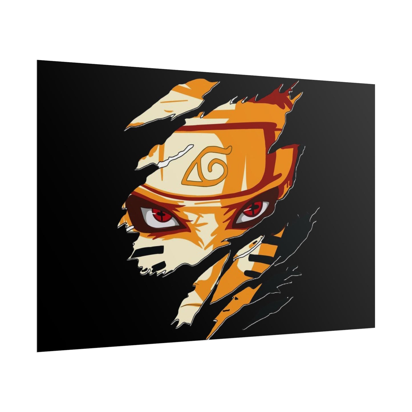 Naruto Scratch Effect Art Poster – Dynamic Anime Wall Print (Rolled Poster)