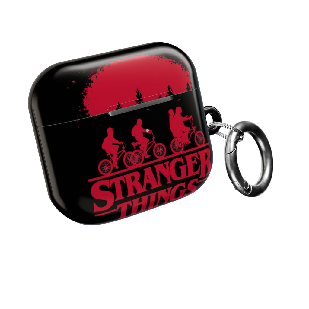Stranger Things AirPod Case – Retro 80s Sci‑Fi Bike Silhouette Protective Cover