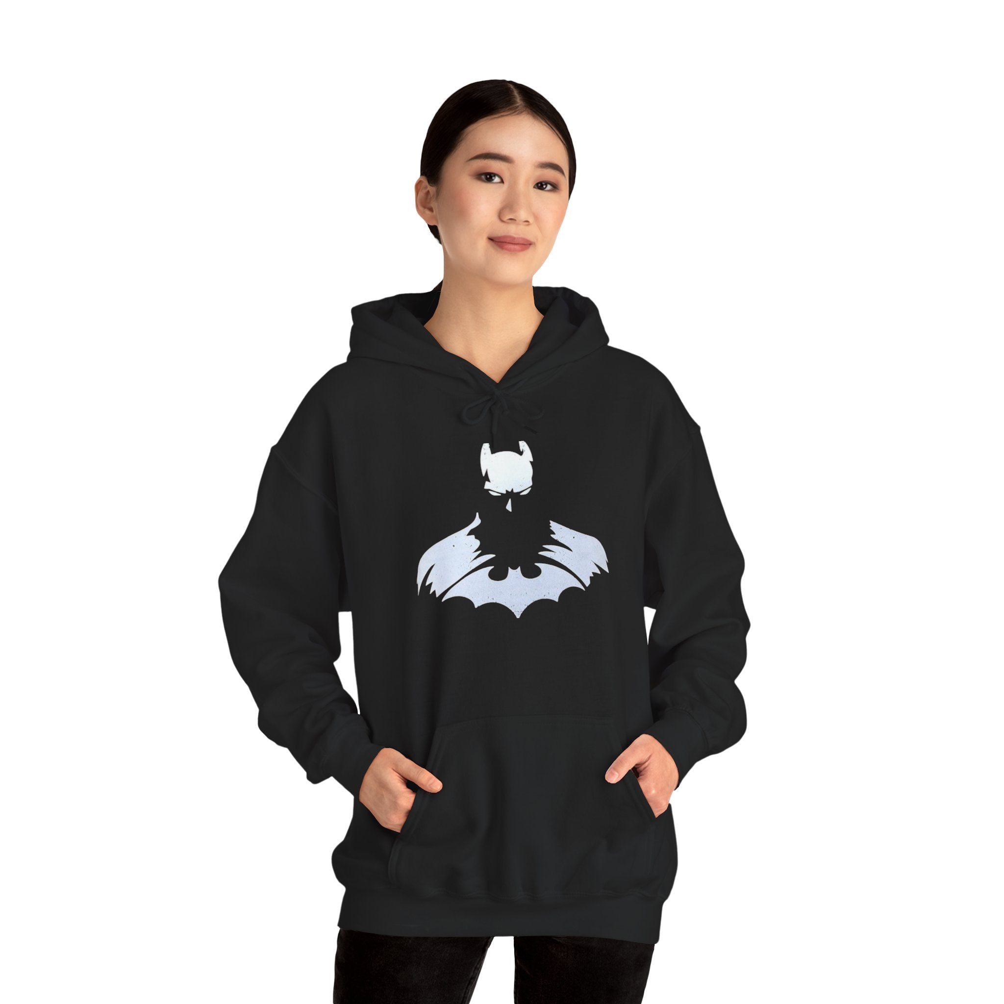Bat Silhouette Hoodie – Minimal Dark Batman-Inspired Graphic Hoodie