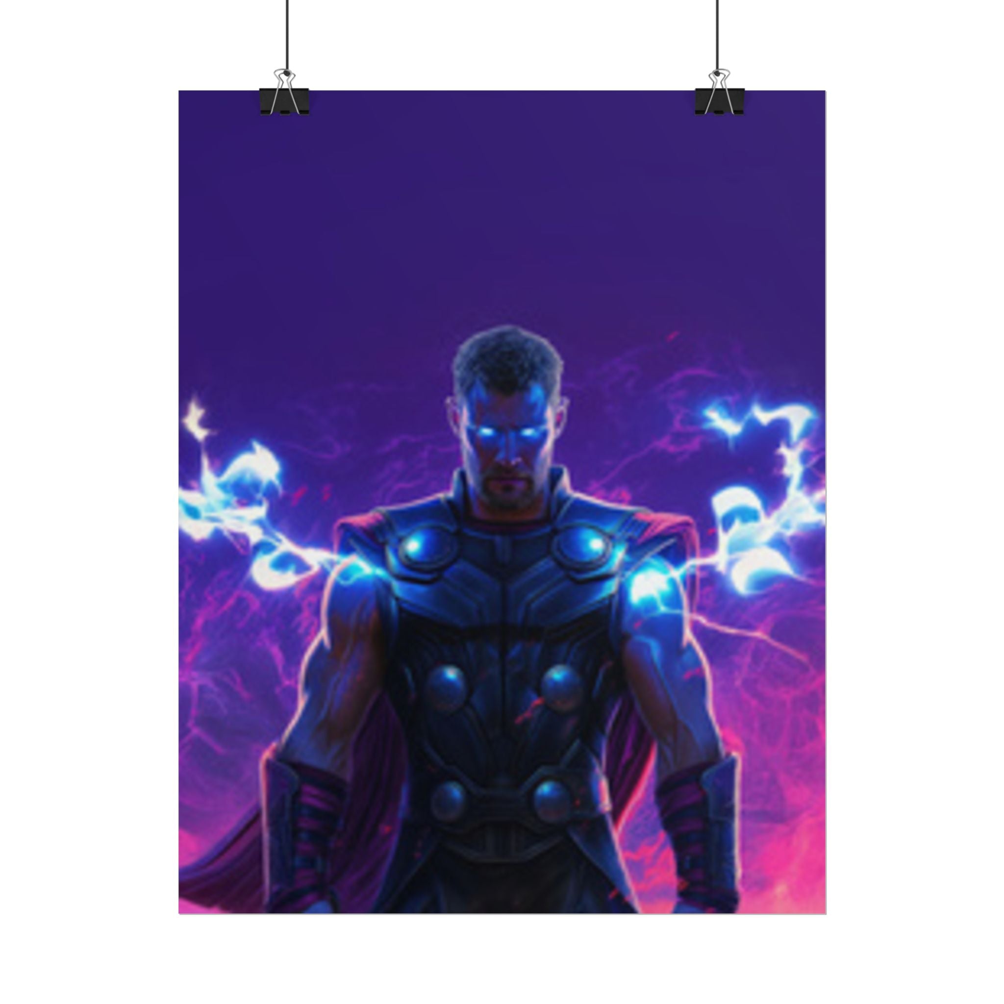 Thor Lightning Poster — Marvel Vibrant Superhero Wall Art (Rolled Poster)