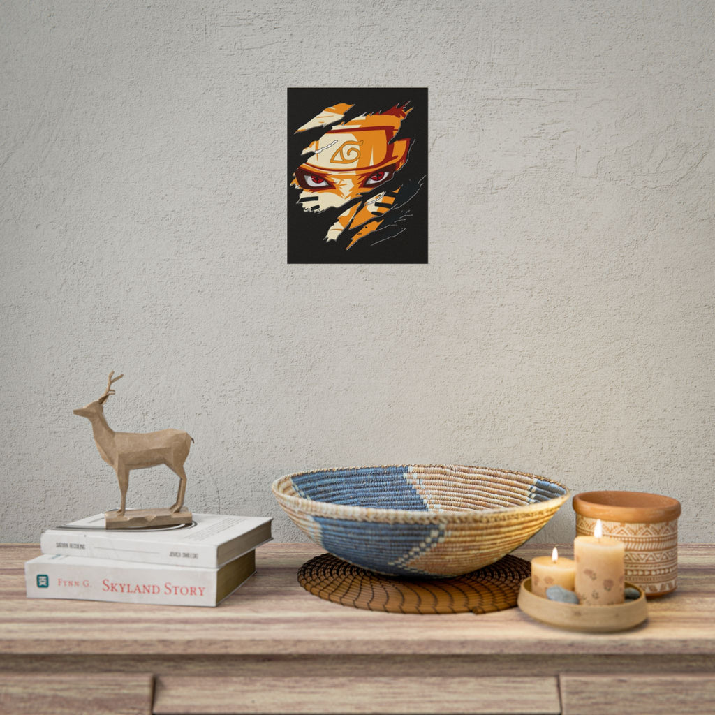 Naruto Scratch Effect Art Poster – Dynamic Anime Wall Print (Rolled Poster)