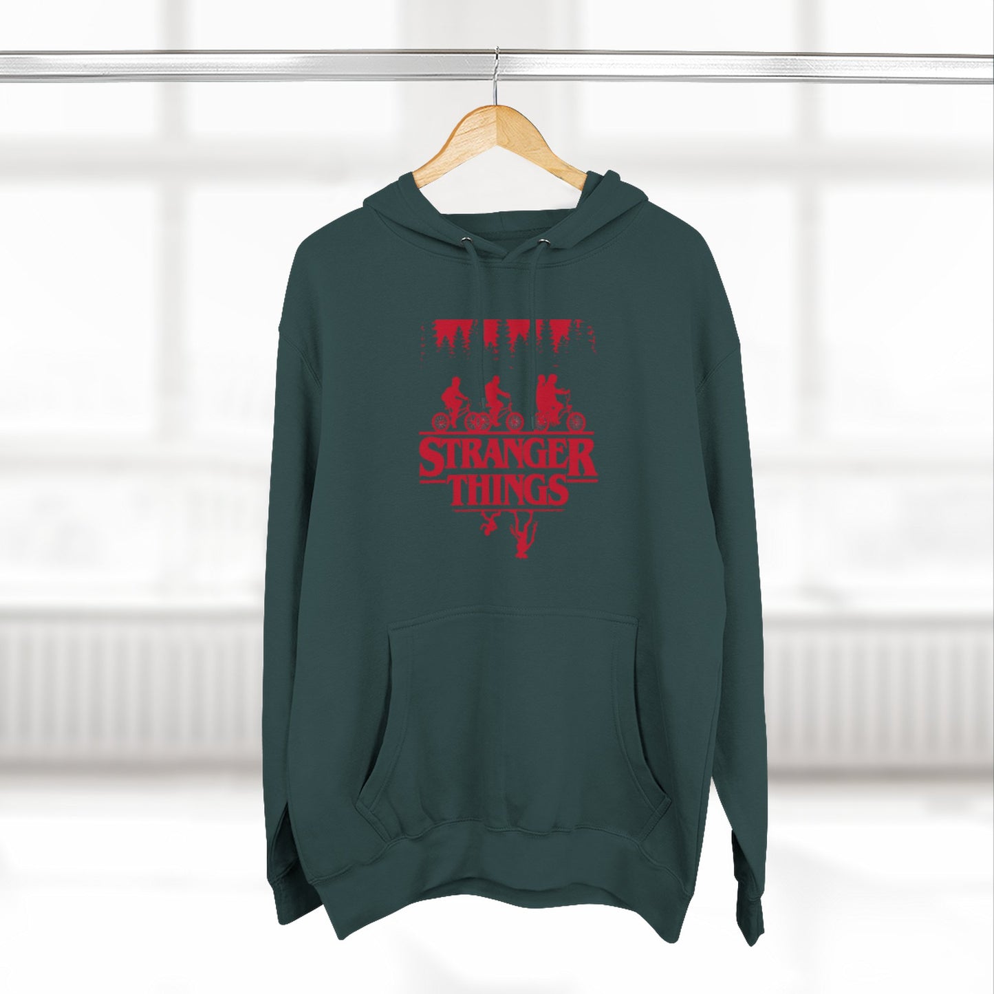 Stranger Things Fleece Hoodie – Retro-Umriss-Logo-Pullover