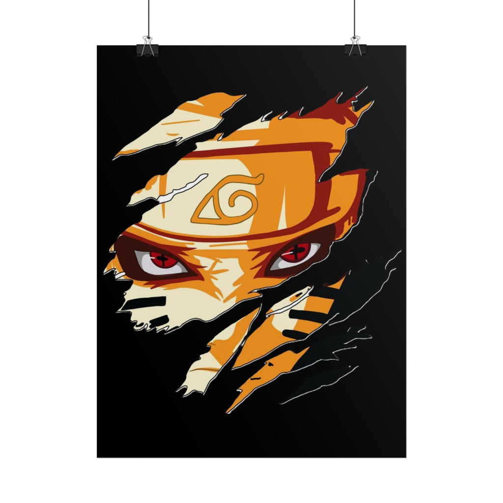 Naruto Scratch Effect Art Poster – Dynamic Anime Wall Print (Rolled Poster)