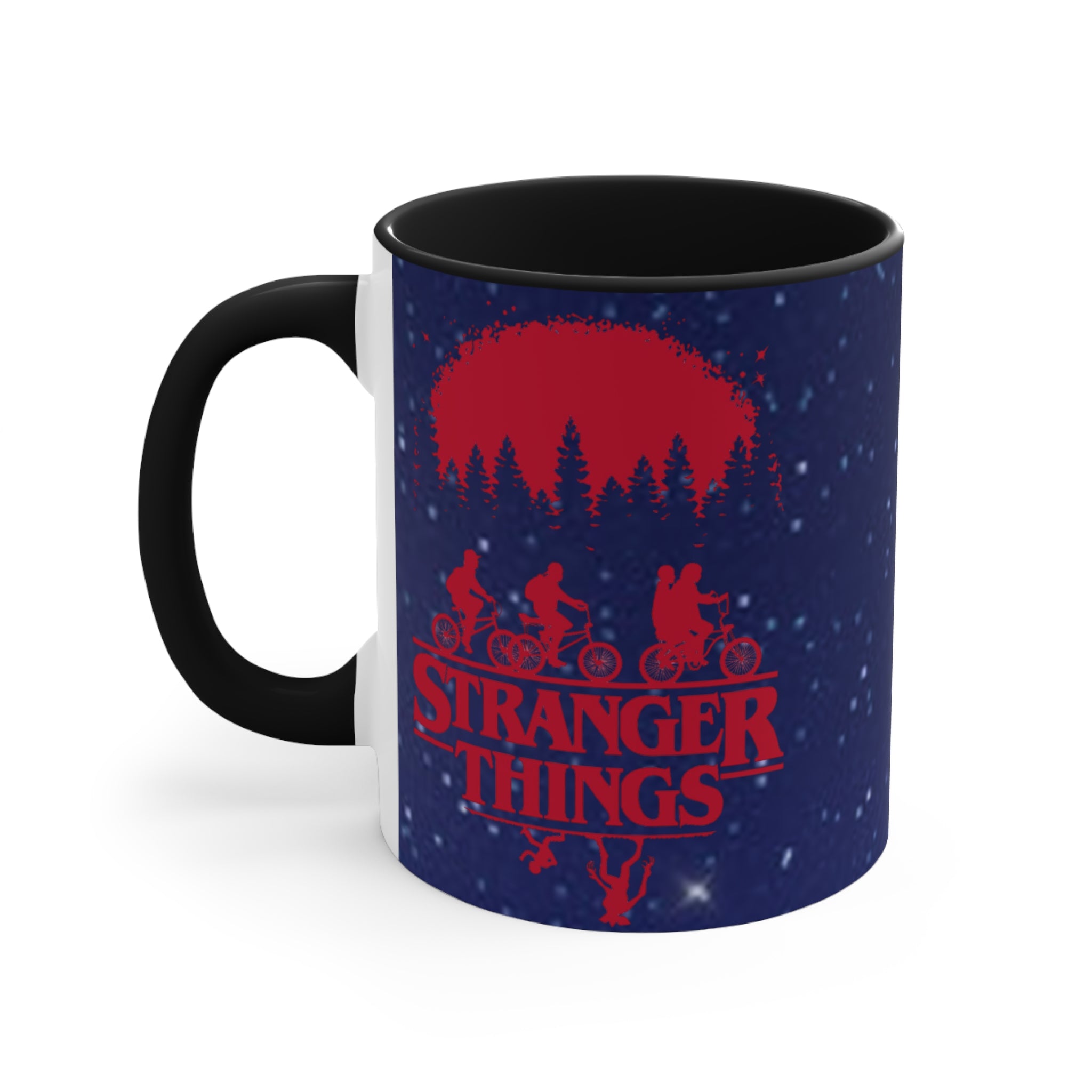 Stranger Things Accent Mug — Retro 80s Sci‑Fi Night Sky Design Demigorgon - Limited Edition