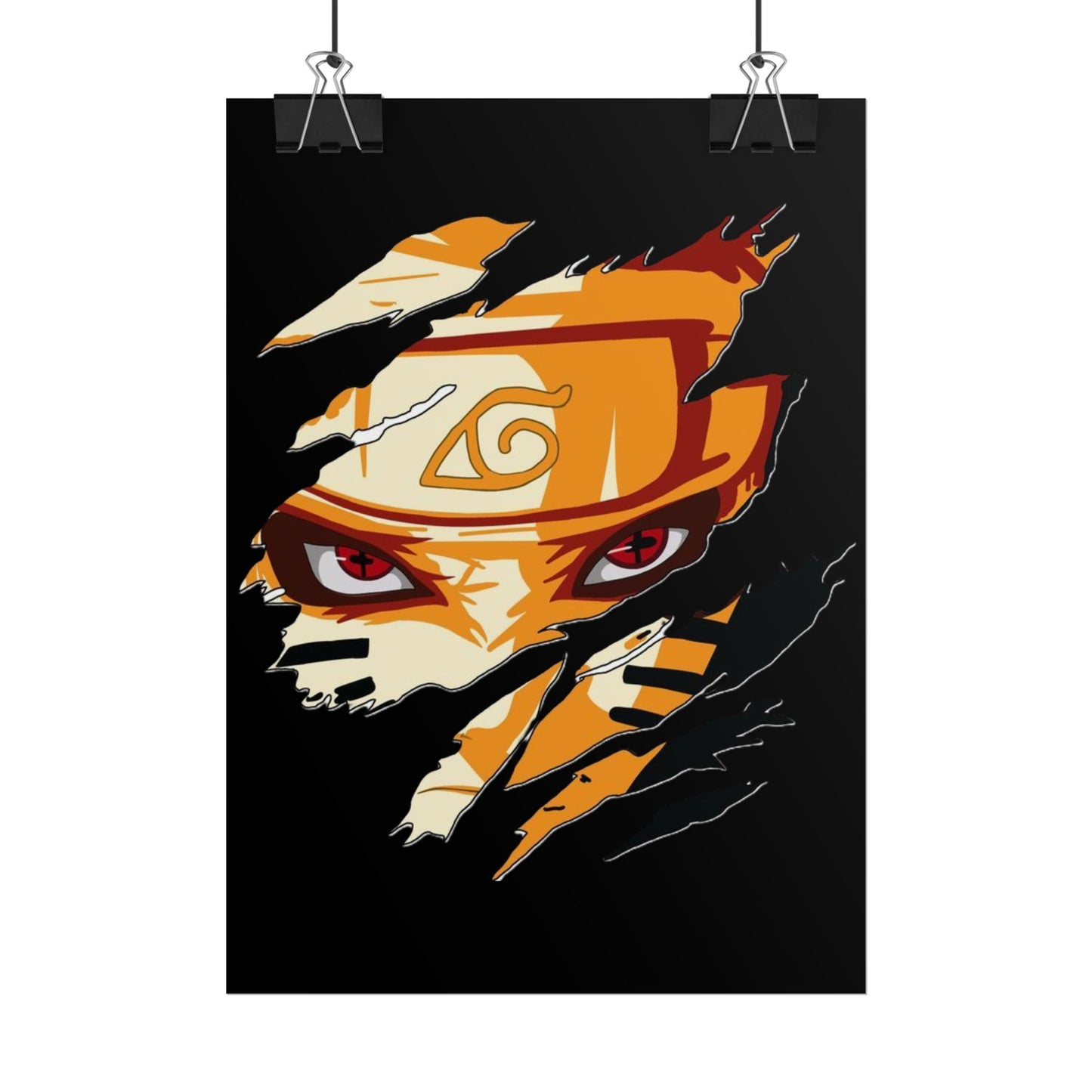 Naruto Scratch Effect Art Poster – Dynamic Anime Wall Print (Rolled Poster)