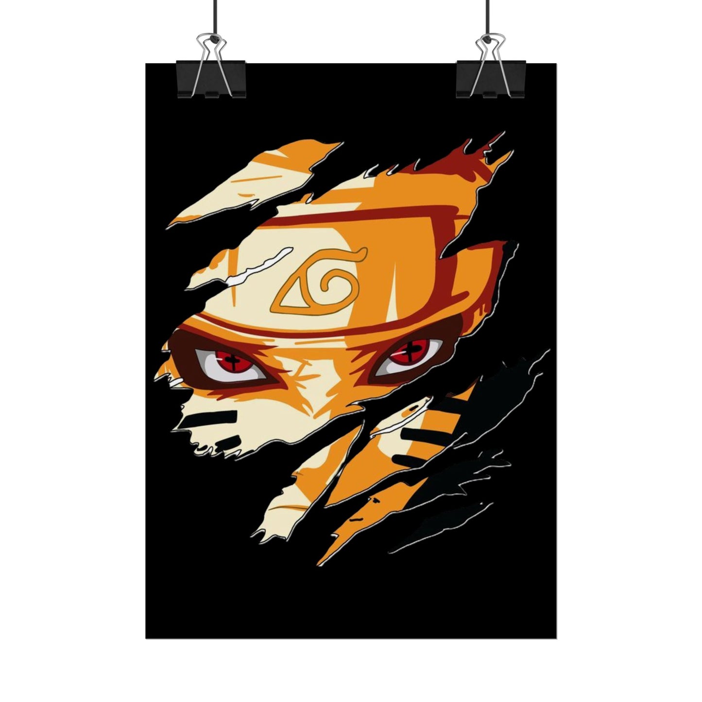 Naruto Scratch Effect Art Poster – Dynamic Anime Wall Print (Rolled Poster)