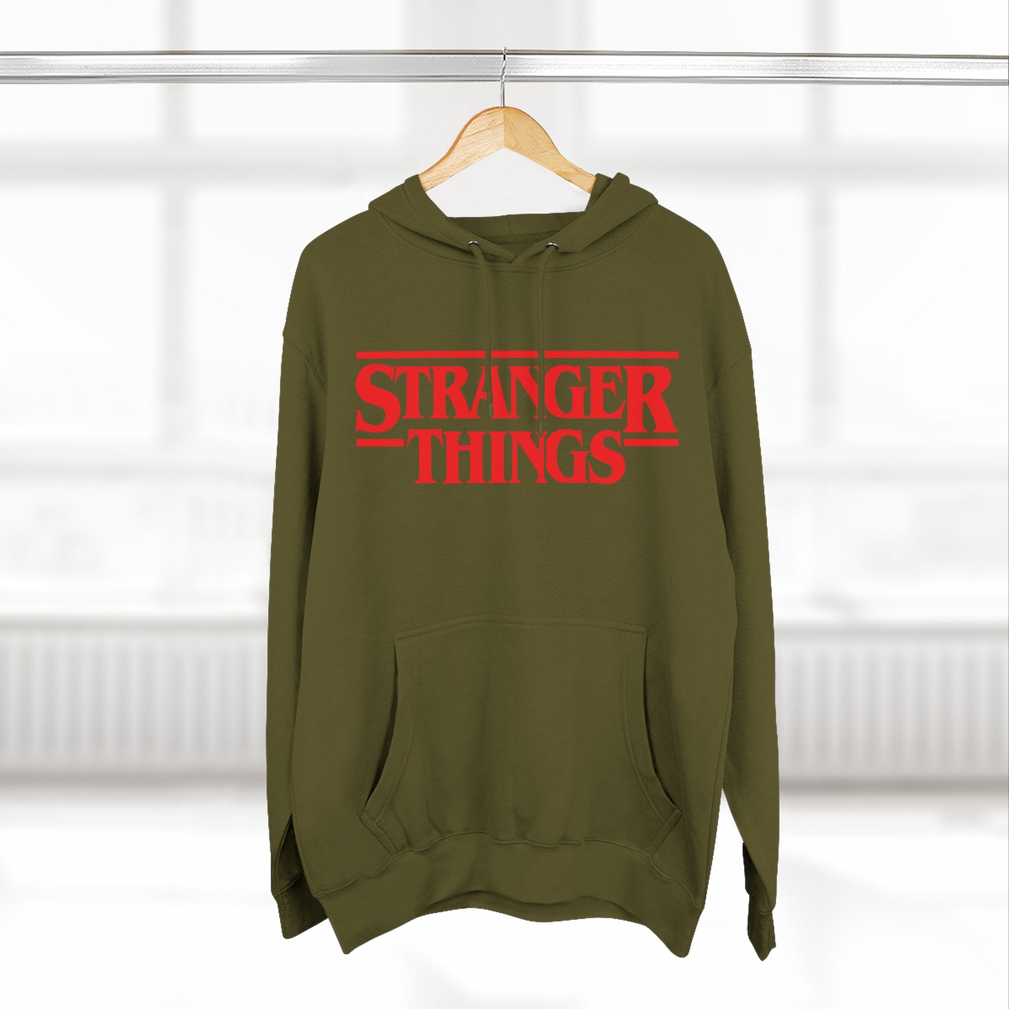 Stranger Things Fleece Hoodie – Retro Outline Logo Pullover