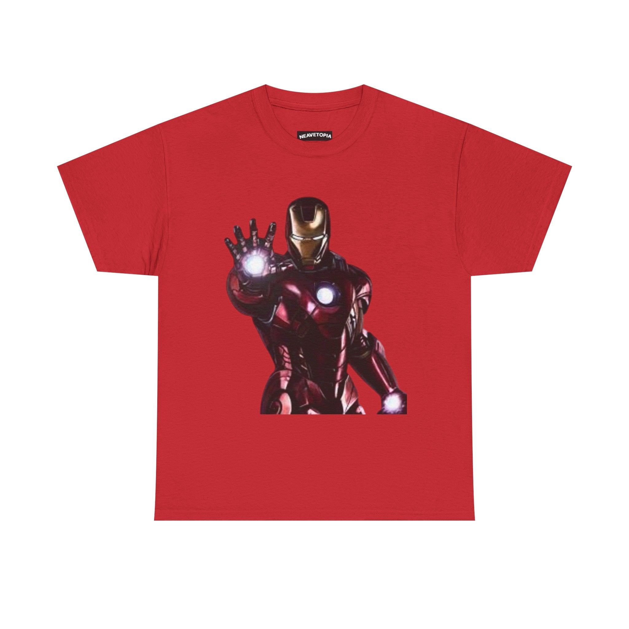 Iron Man Graphic Tee — Retro Superhero Chest Print T‑Shirt