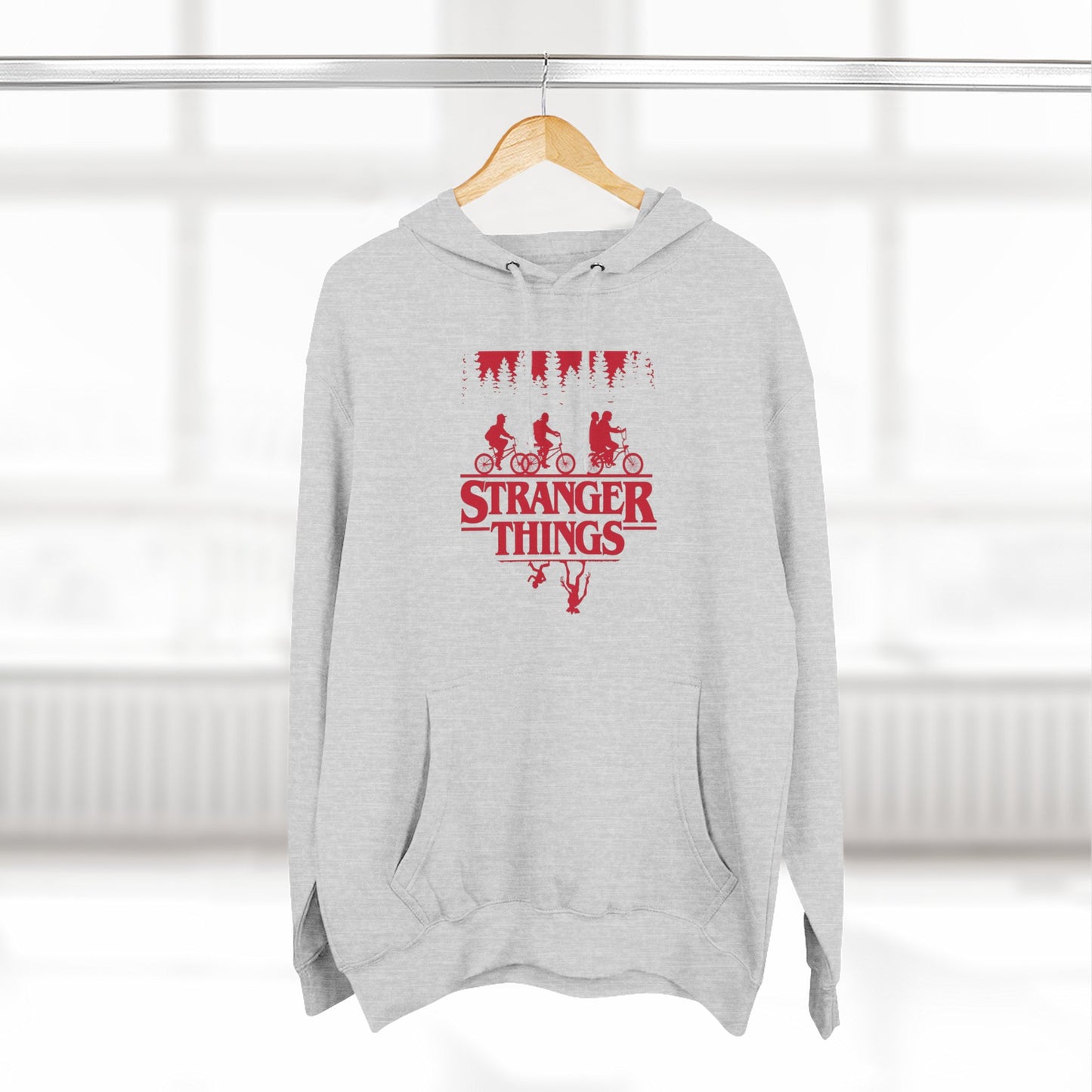 Stranger Things Fleece Hoodie – Retro-Umriss-Logo-Pullover