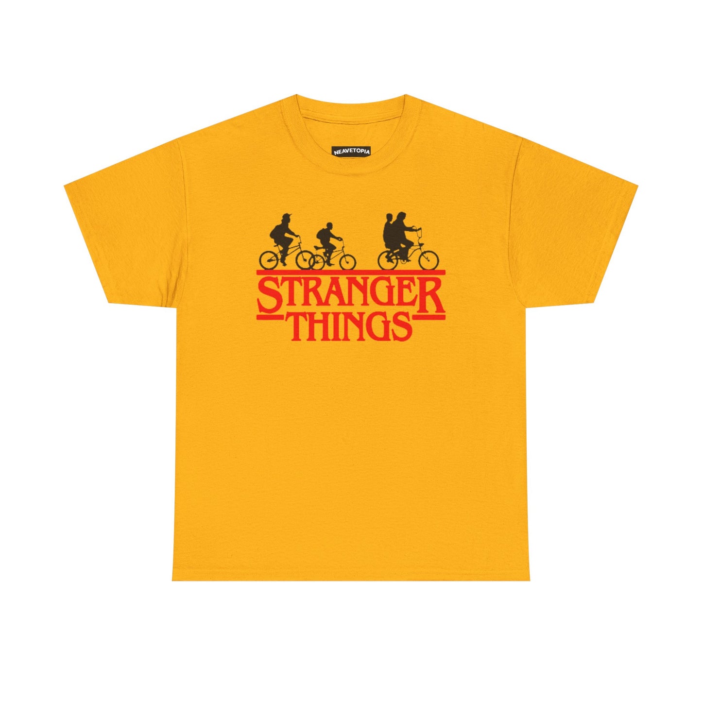 Stranger Things Retro Style Logo Bike Silhouette Tee
