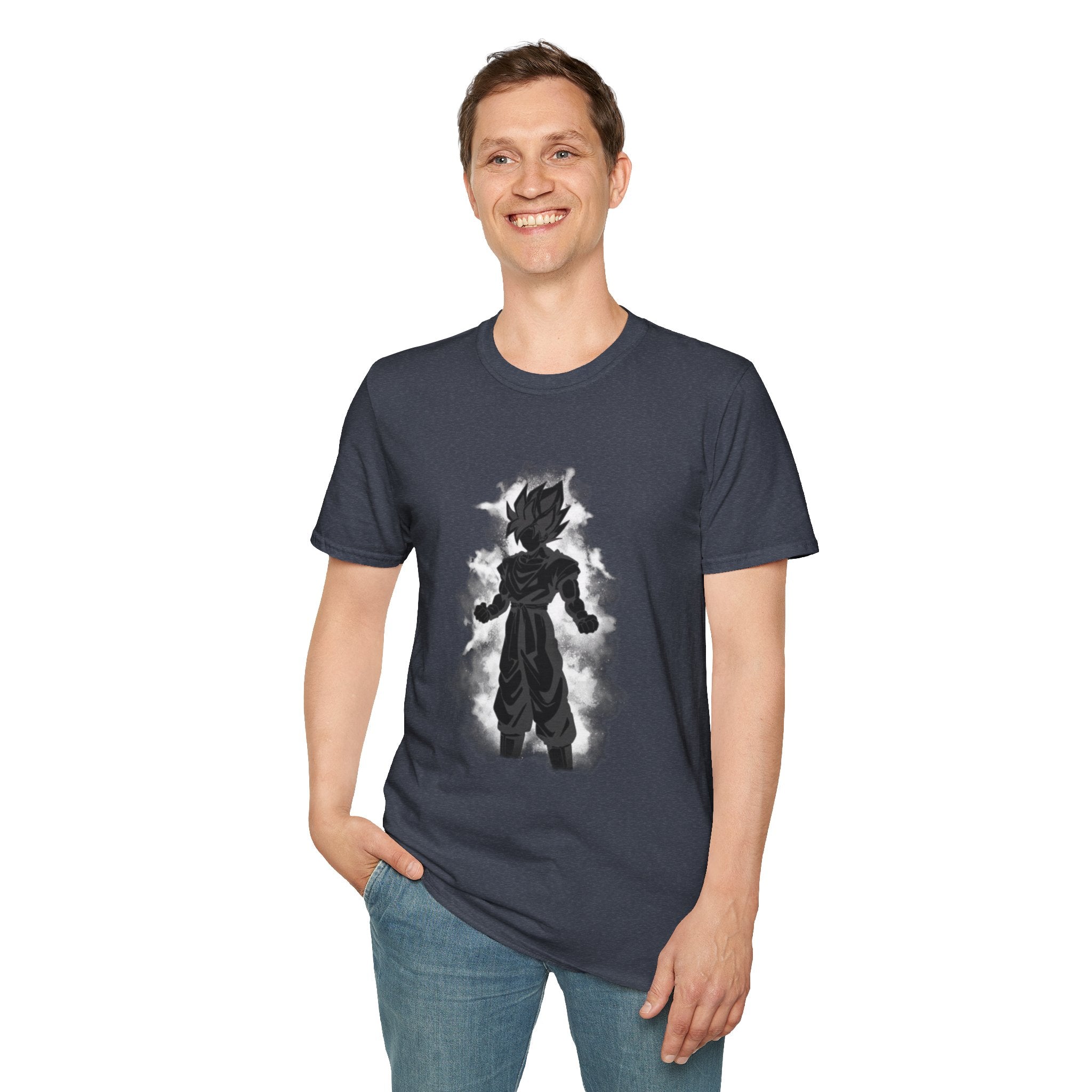 Silhouette Saiyan Power T-Shirt | Anime Aura Dragon Ball Goku