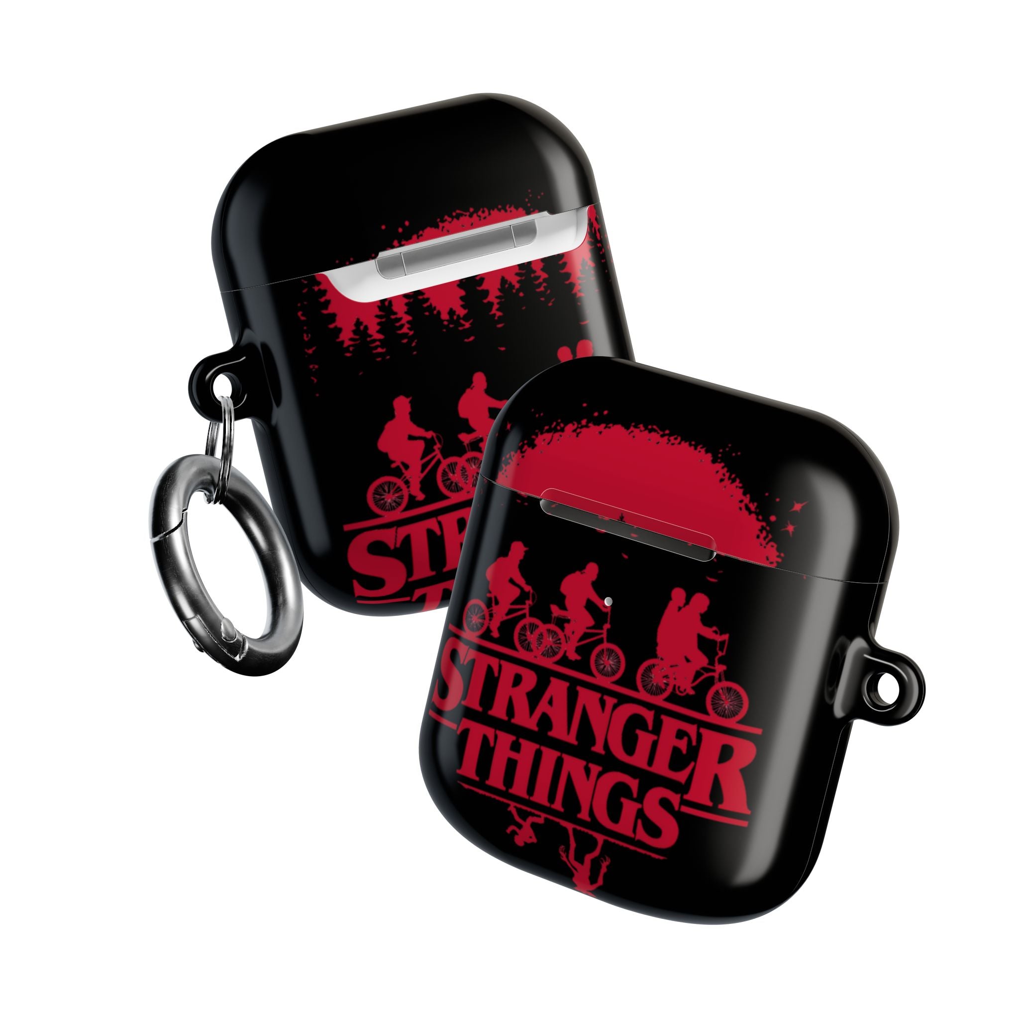 Stranger Things AirPod Case – Retro 80s Sci‑Fi Bike Silhouette Protective Cover