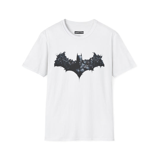 Dark Batman Emblem T-Shirt | Gothic Bat Silhouette Tee | Batman Vs Villians Design
