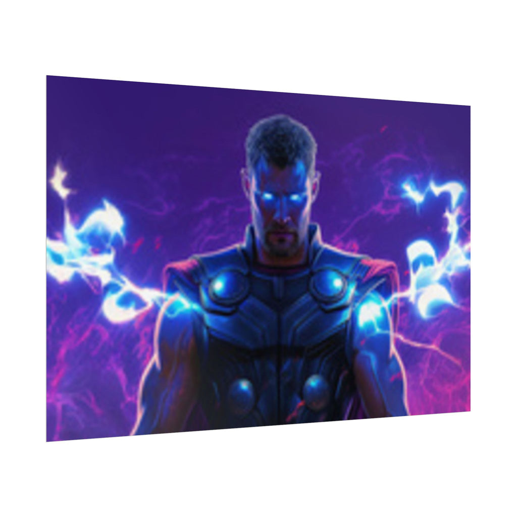 Thor Lightning Poster — Marvel Vibrant Superhero Wall Art (Rolled Poster)