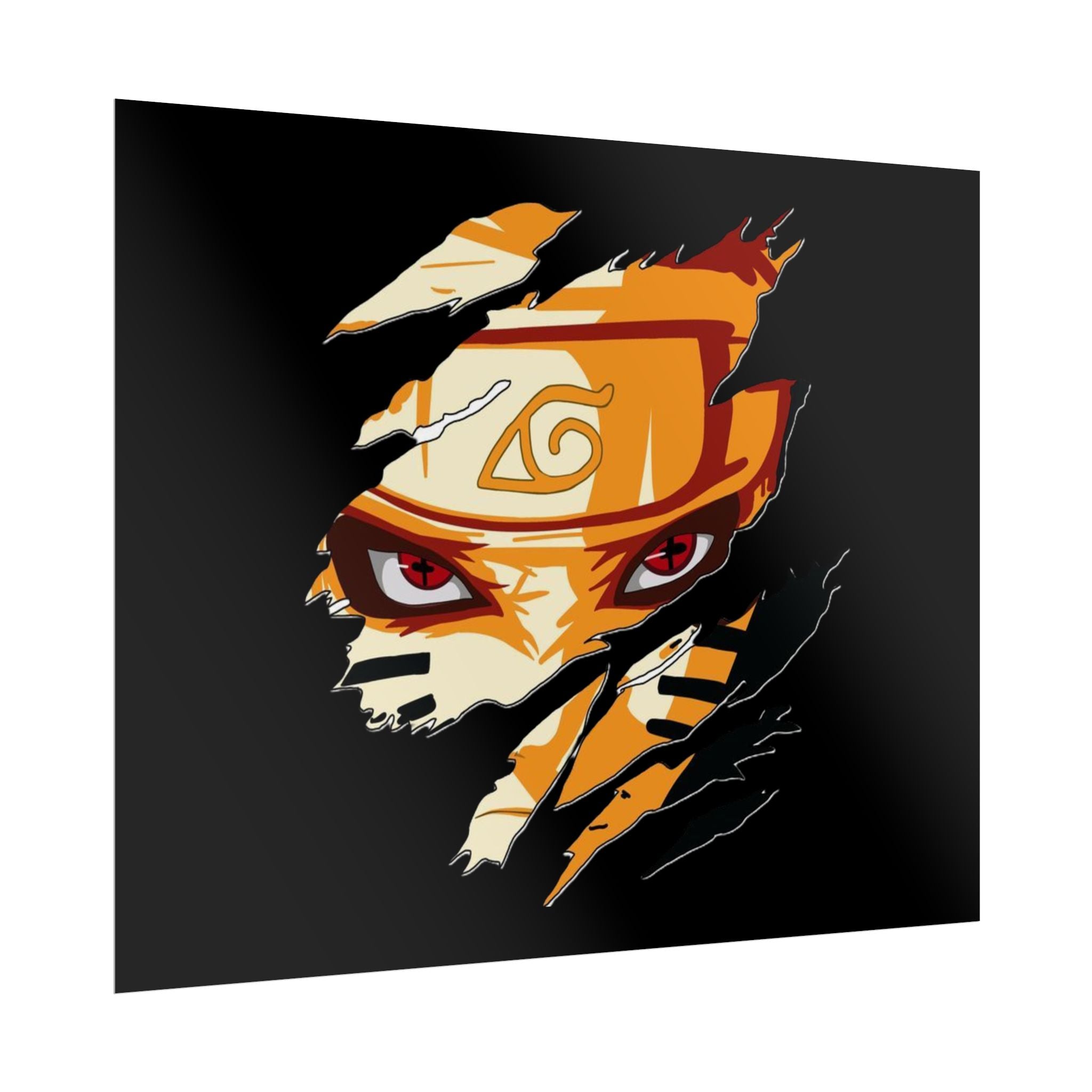 Naruto Scratch Effect Art Poster – Dynamic Anime Wall Print (Rolled Poster)