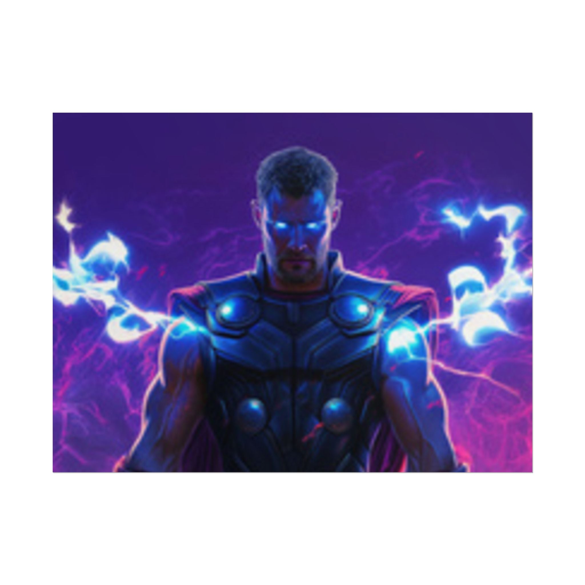 Thor Lightning Poster — Marvel Vibrant Superhero Wall Art (Rolled Poster)