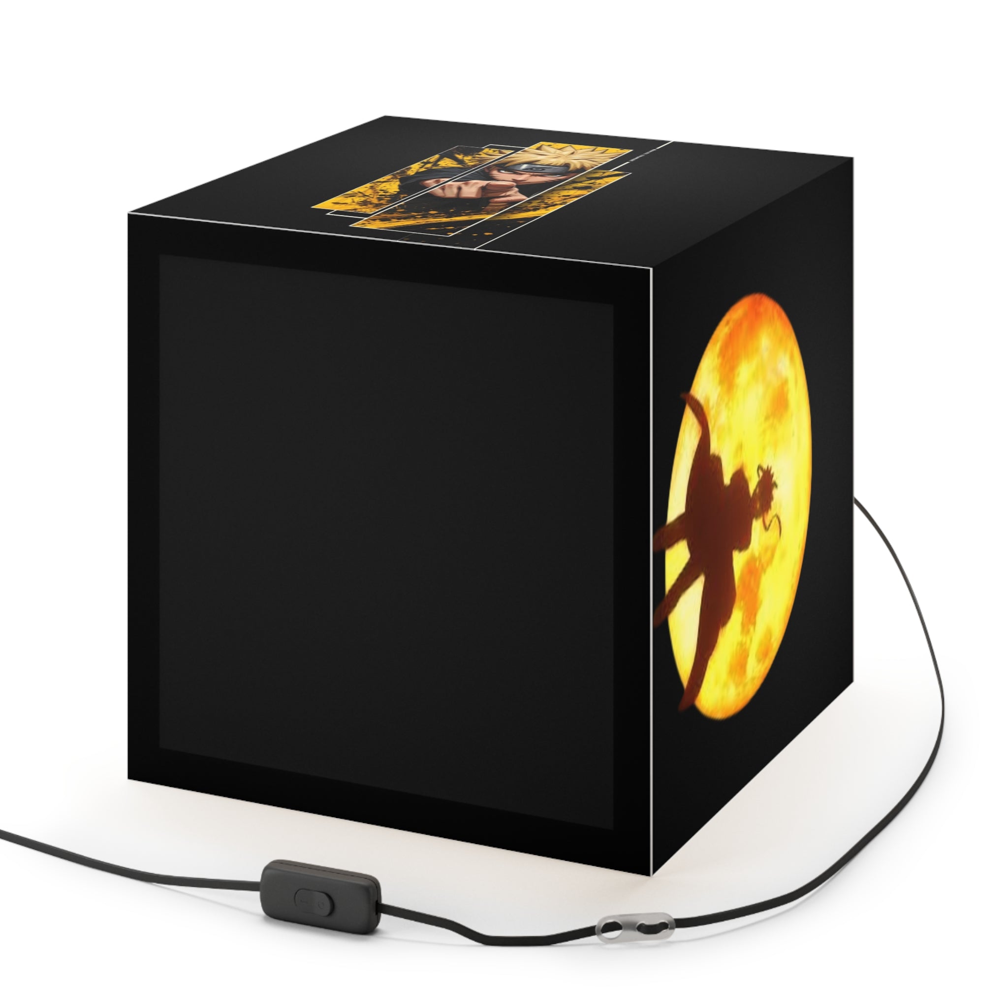 Naruto Light Cube Lamp — Anime Moon Silhouette Nightlight