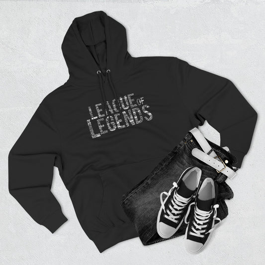 League of Legends Distressed Logo Hoodie - All Champion's names