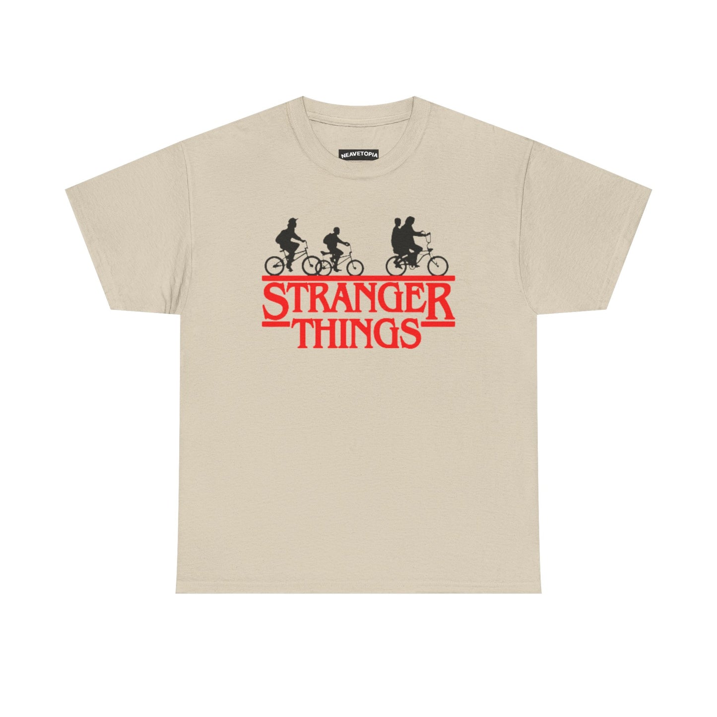 Stranger Things Retro Style Logo Bike Silhouette Tee