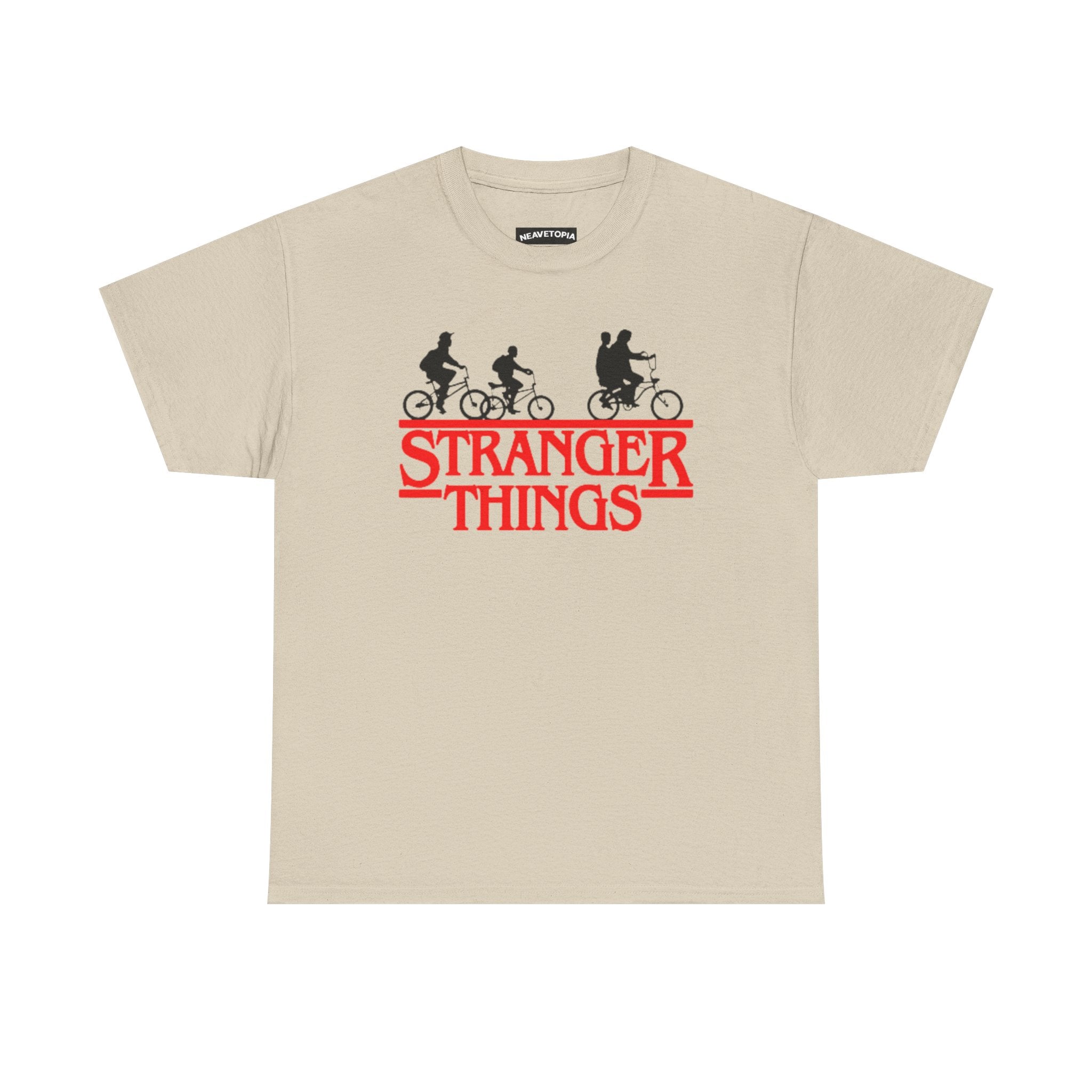 Stranger Things Retro Style Logo Bike Silhouette Tee