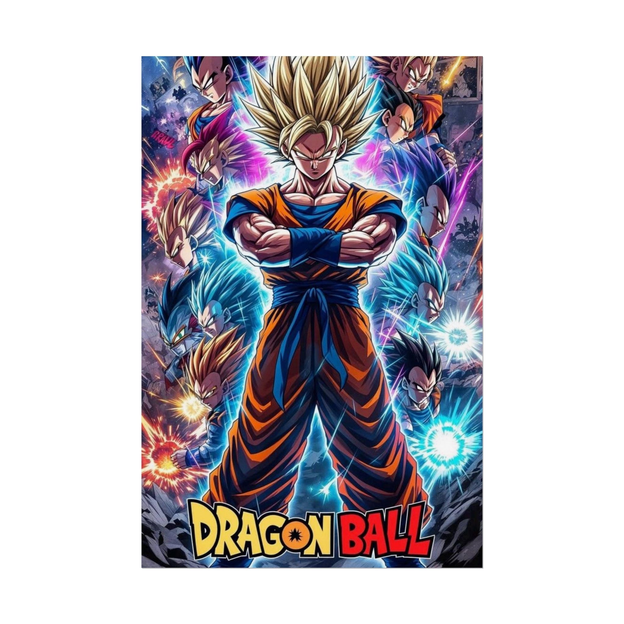 Dragon Ball Super Saiyan Goku Rolled Poster – Anime Wall Art Dragon Ball