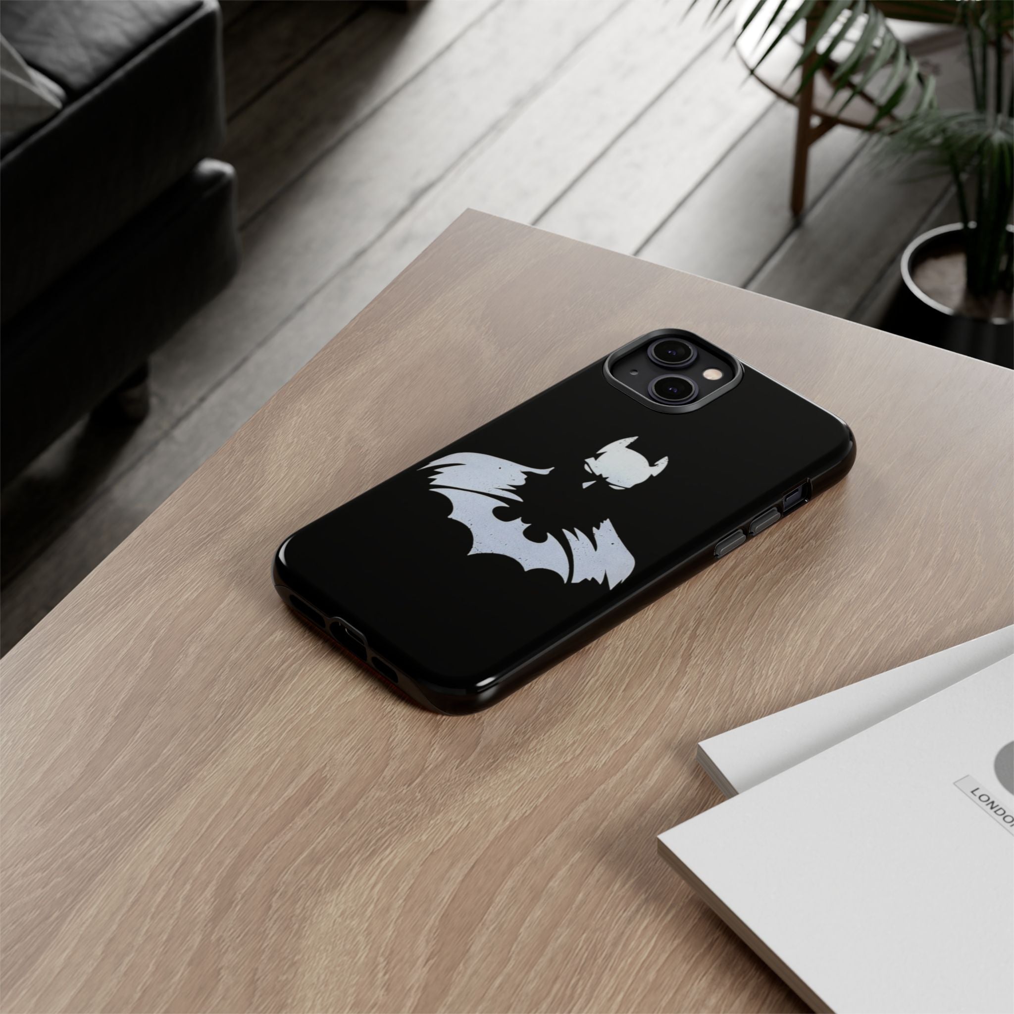 Batman Silhouette Tough Phone Case — Dark Knight Black Protective Cover