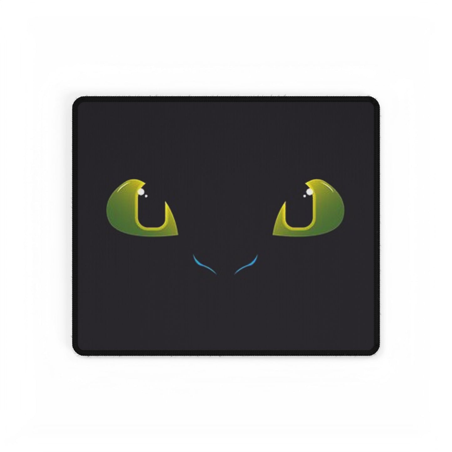 How to Train your Dragon Toothless — Large Black Gaming Mouse Pad with Glowing Green Eyes
