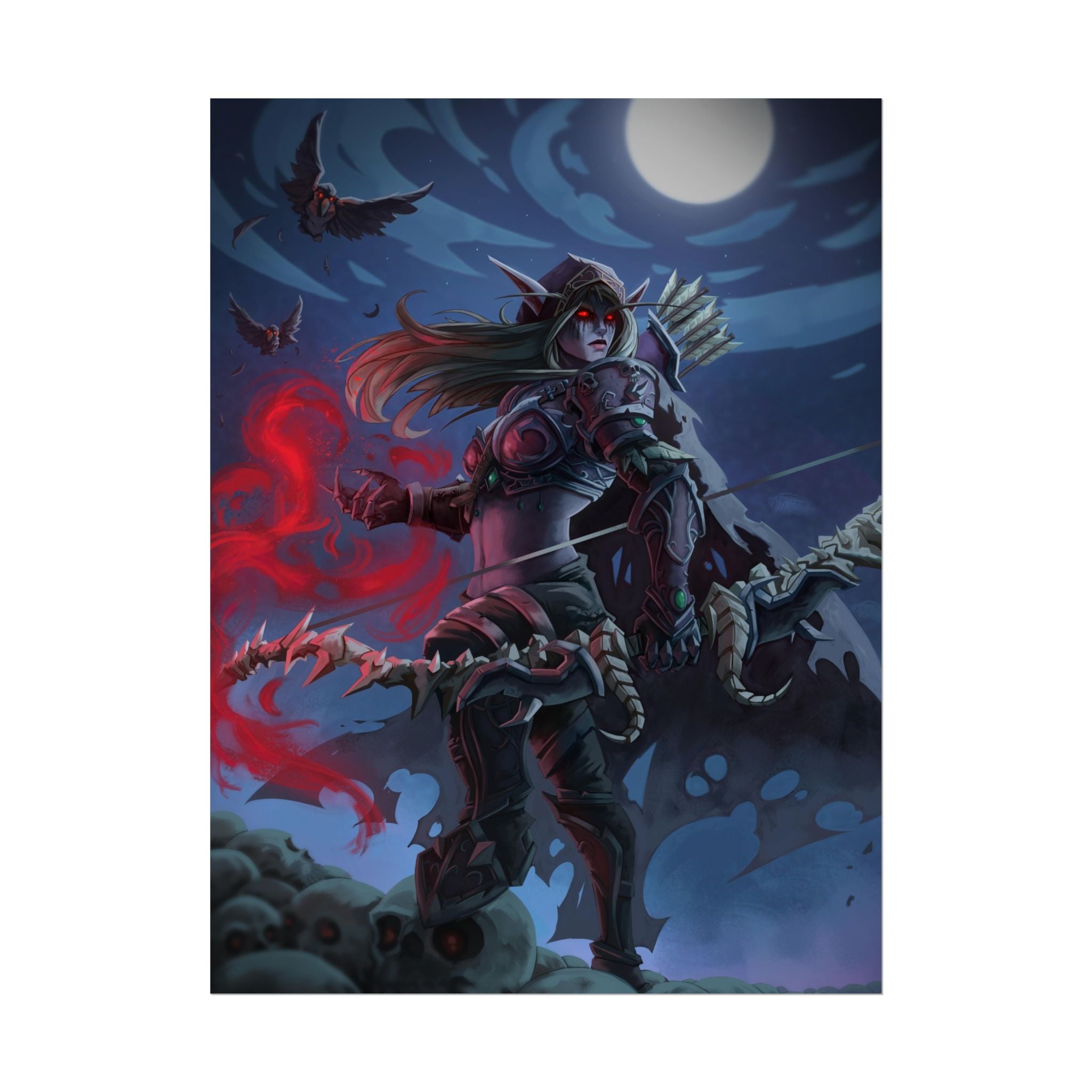 Lady Sylvanas World Of Warcraft Poster — Fantasy Art Print