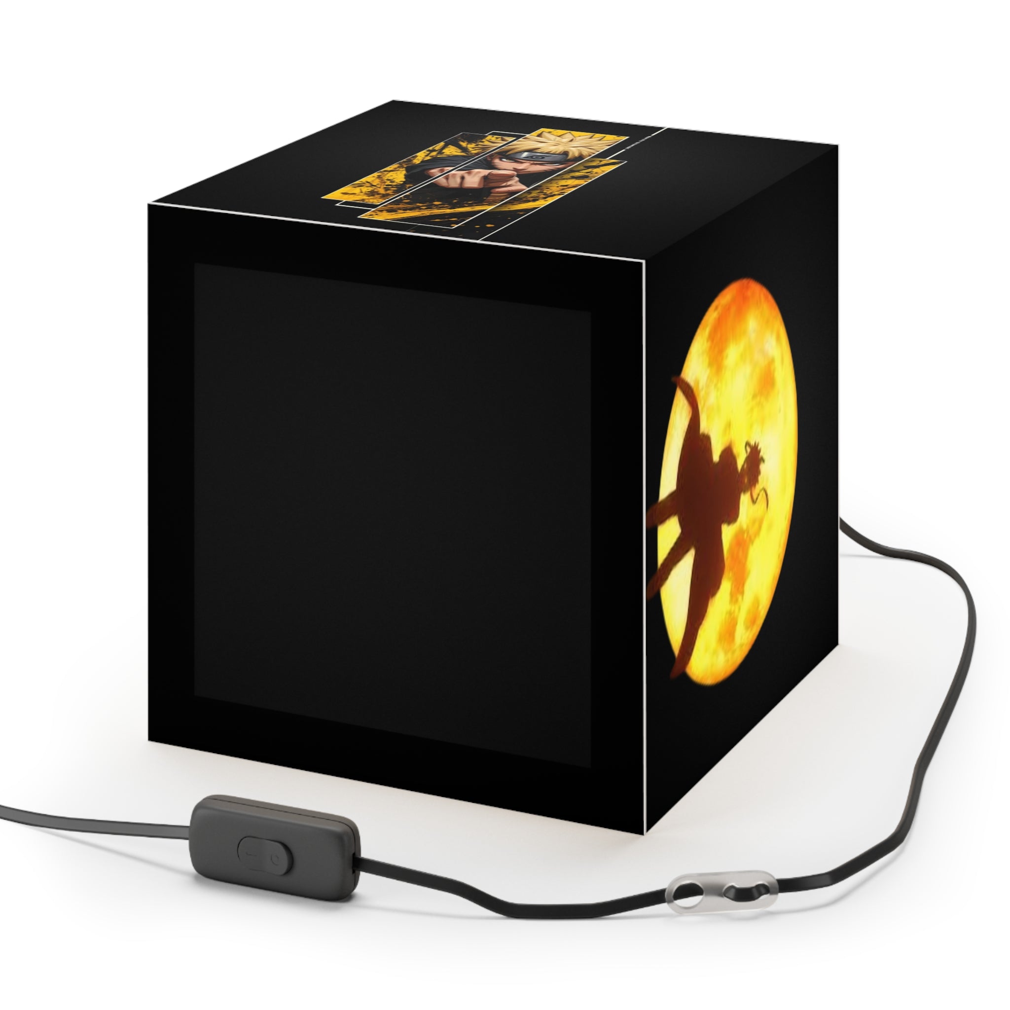 Naruto Light Cube Lamp — Anime Moon Silhouette Nightlight