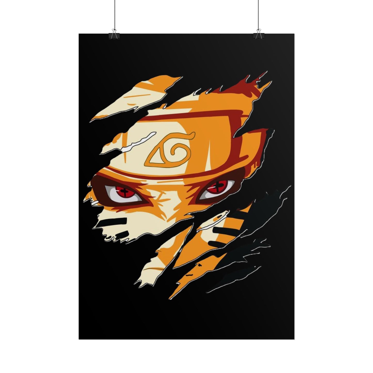 Naruto Scratch Effect Art Poster – Dynamic Anime Wall Print (Rolled Poster)