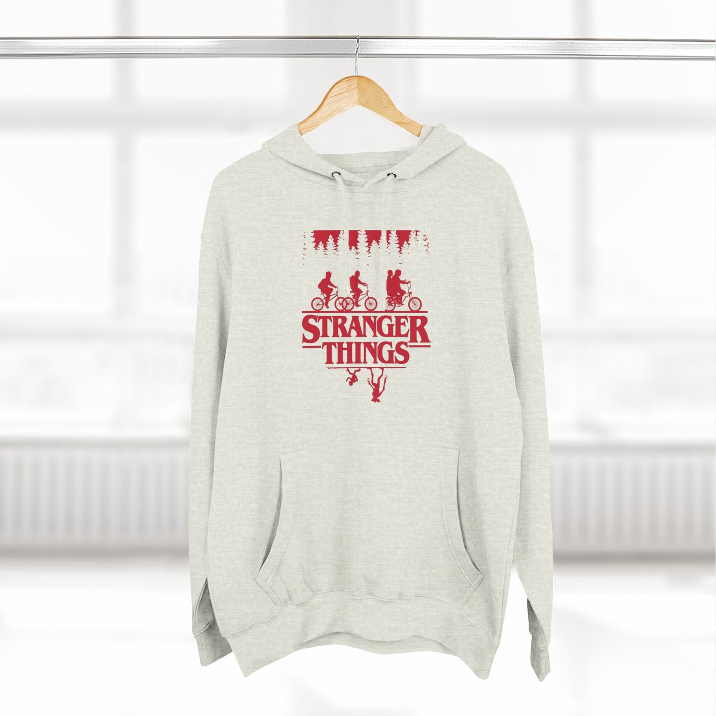 Stranger Things Fleece Hoodie – Retro-Umriss-Logo-Pullover