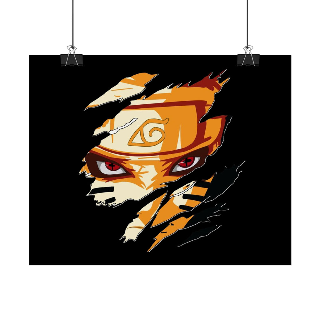 Naruto Scratch Effect Art Poster – Dynamic Anime Wall Print (Rolled Poster)