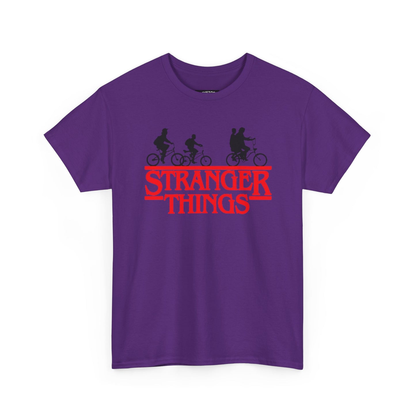 Stranger Things Retro Style Logo Bike Silhouette Tee