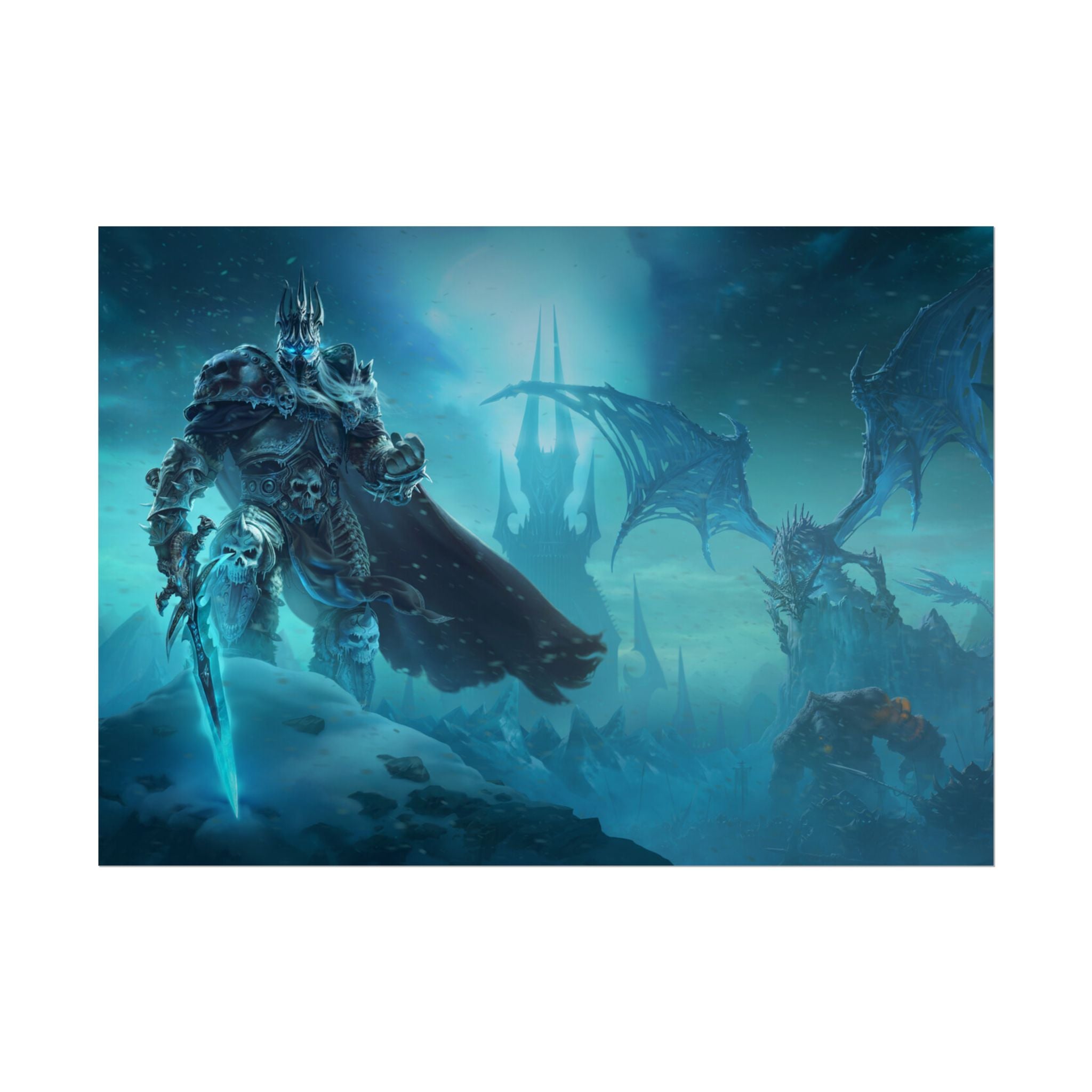 Lich King Fantasy Art Print - World of Warcraft