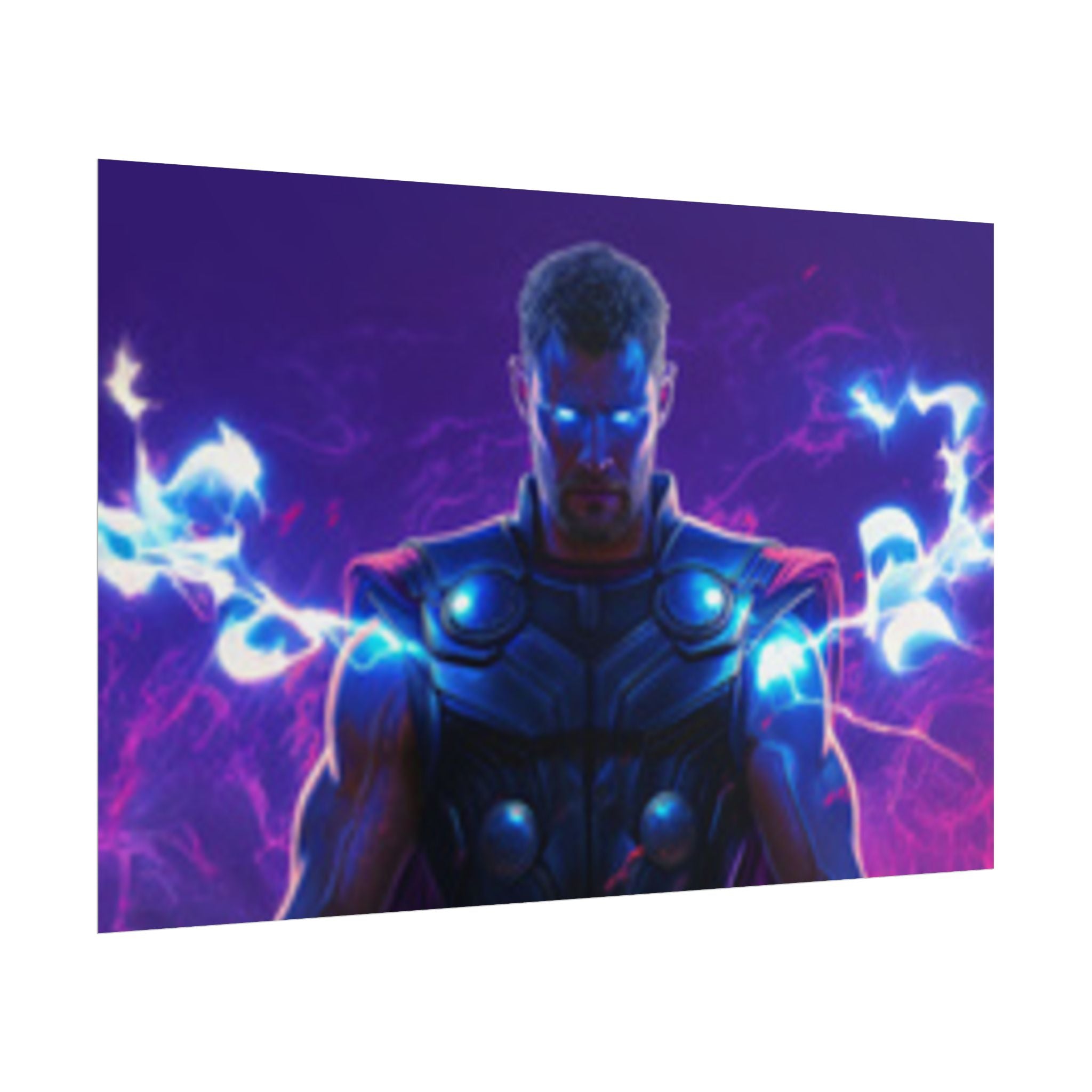 Thor Lightning Poster — Marvel Vibrant Superhero Wall Art (Rolled Poster)