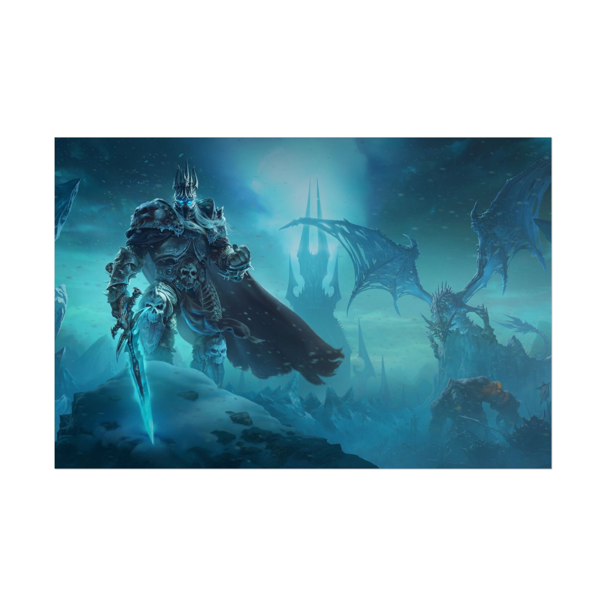 Lich King Fantasy Art Print - World of Warcraft