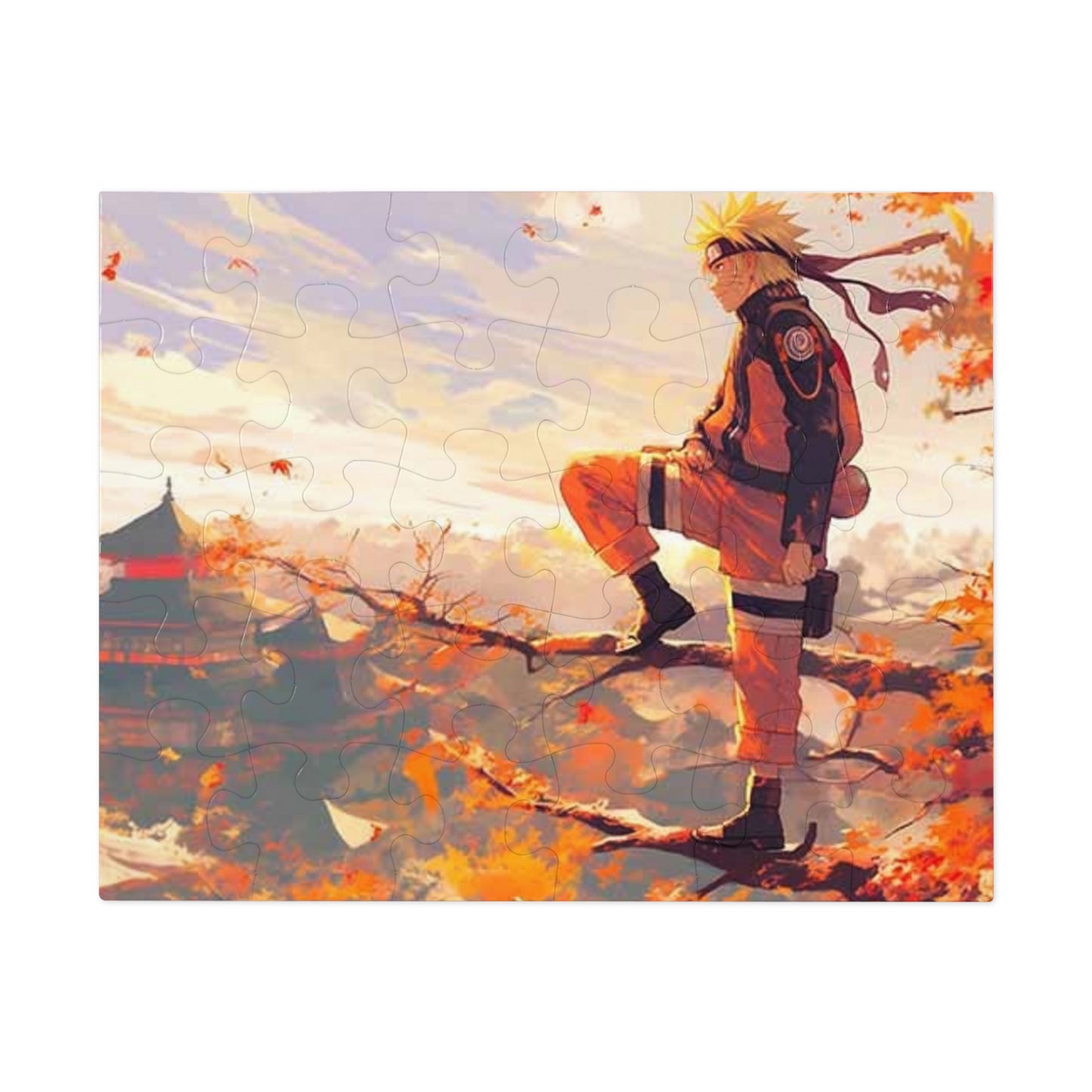 Naruto Autumn Scene Jigsaw Puzzle with Tin —  Anime Puzzle Gift