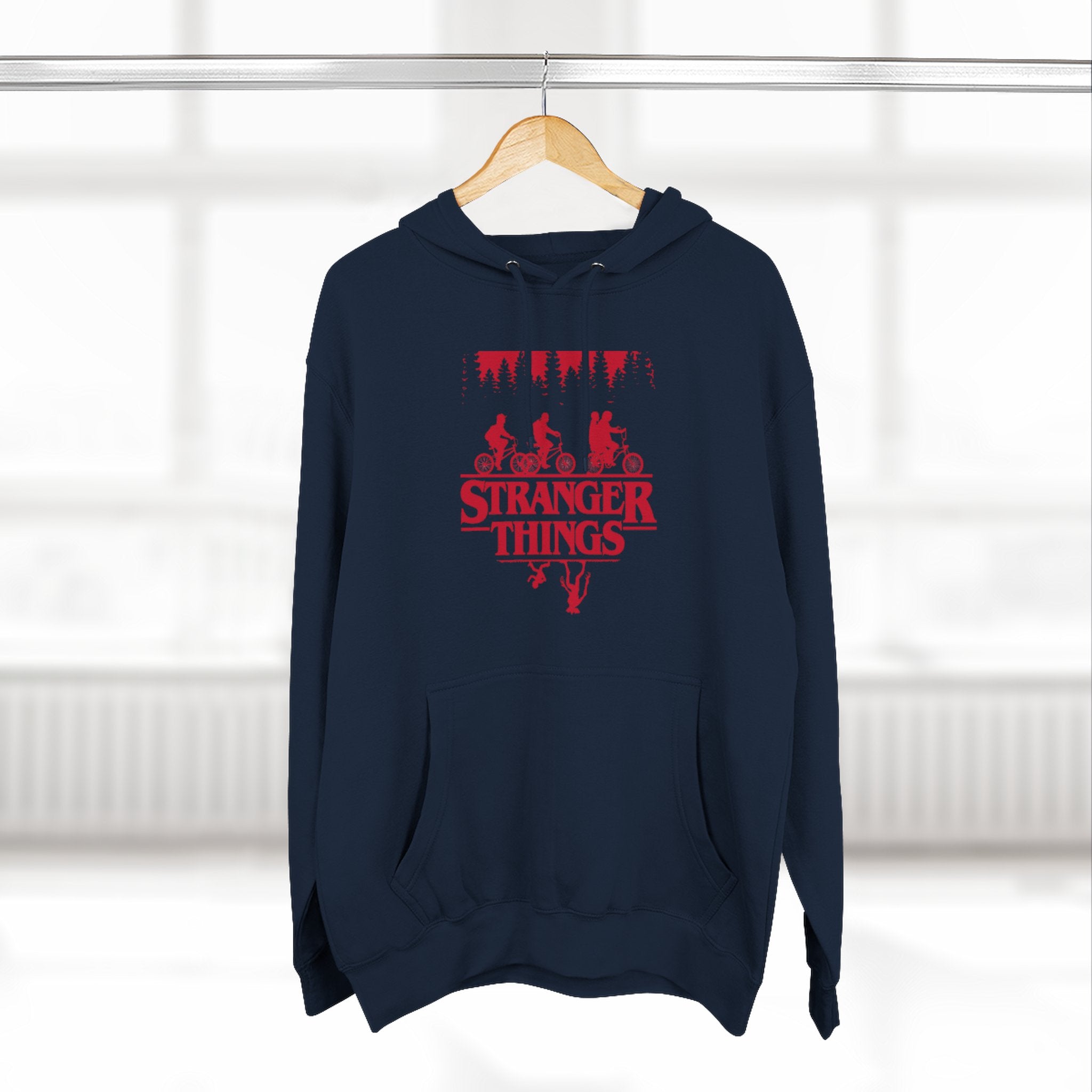 Copy of Stranger Things Fleece Hoodie – Retro Outline Logo Pullover
