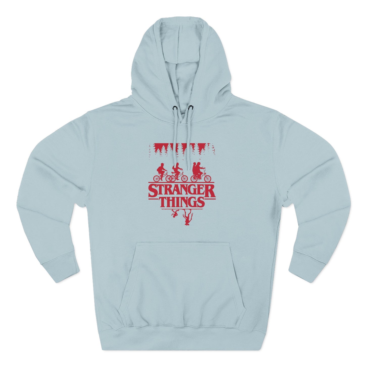 Stranger Things Fleece Hoodie – Retro-Umriss-Logo-Pullover