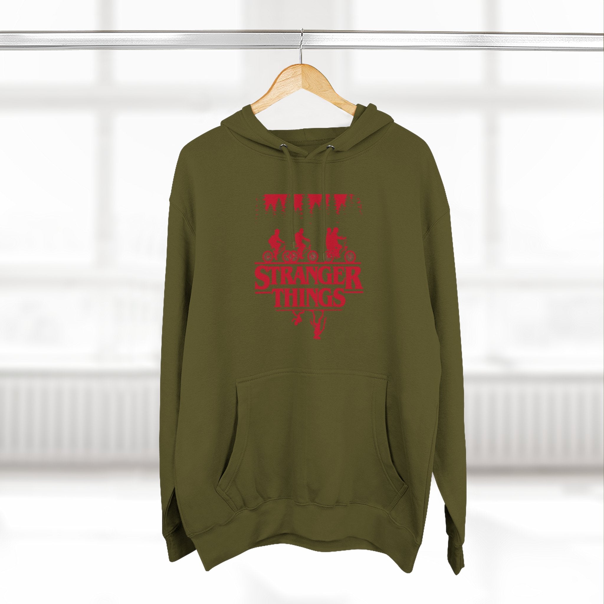 Copy of Stranger Things Fleece Hoodie – Retro Outline Logo Pullover