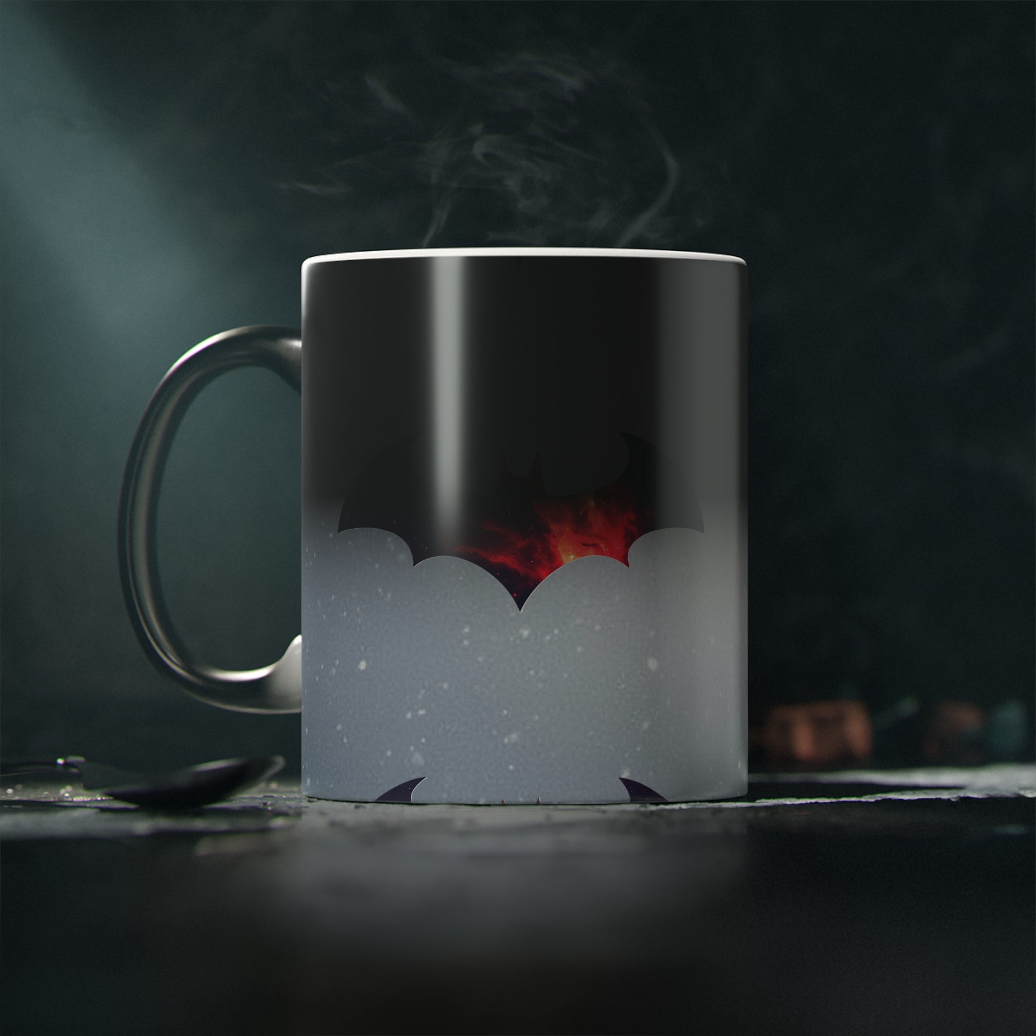 Batman Logo Emblem Mug | Warm Picture transformation | Collectors and Limited Edition