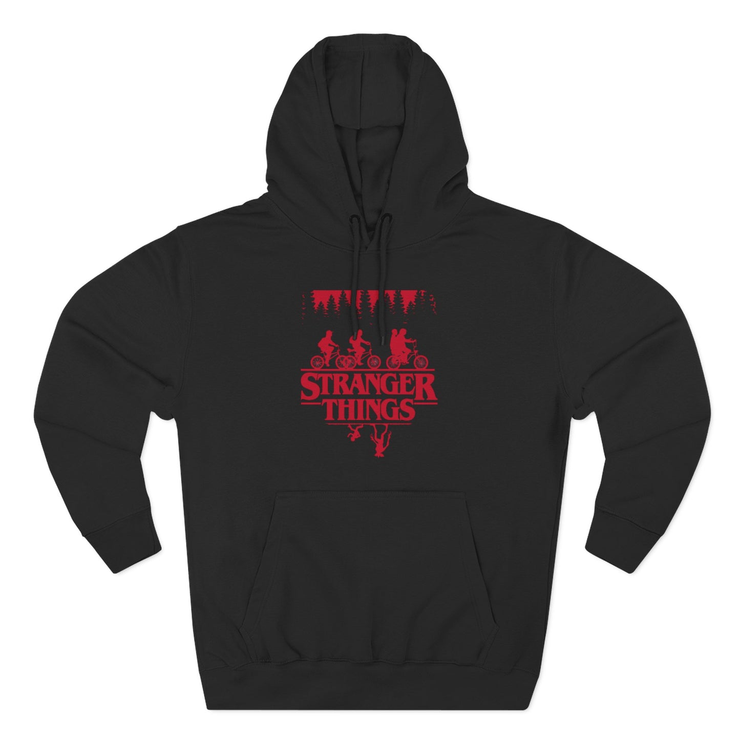 Stranger Things Fleece Hoodie – Retro-Umriss-Logo-Pullover