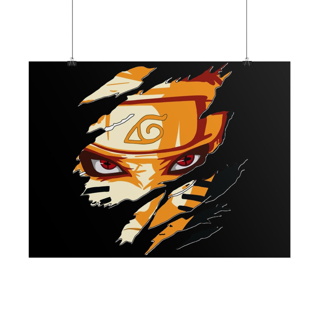 Naruto Scratch Effect Art Poster – Dynamic Anime Wall Print (Rolled Poster)