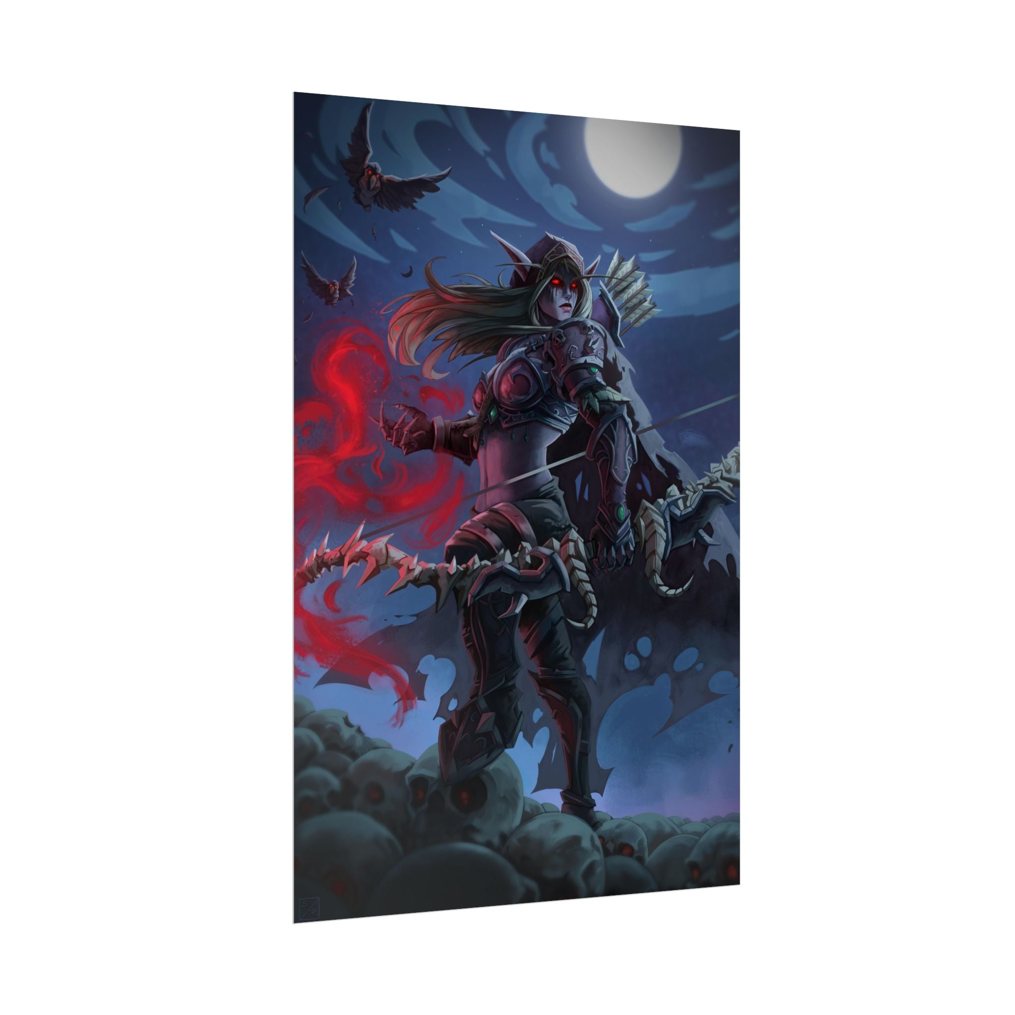 Lady Sylvanas World Of Warcraft Poster — Fantasy Art Print