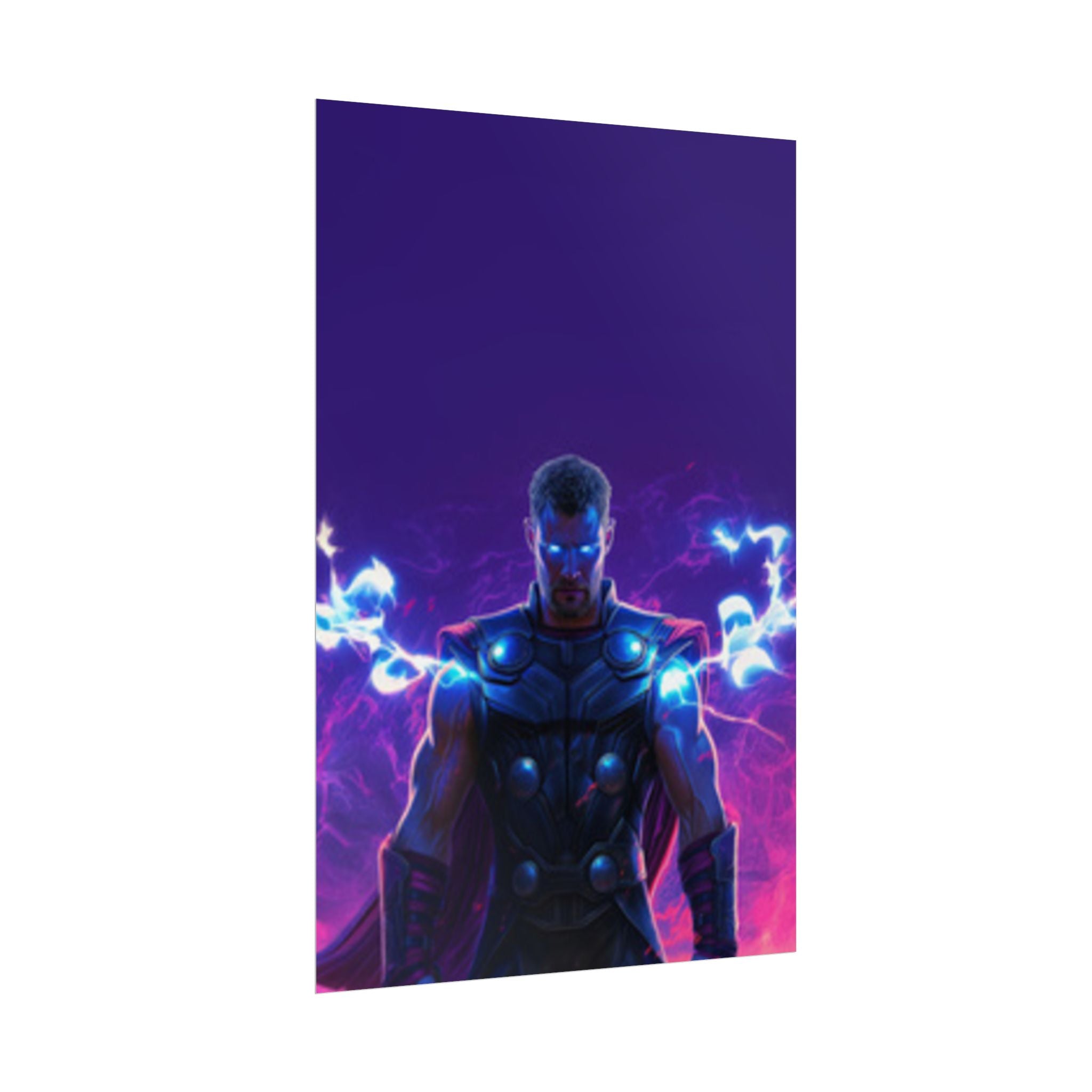 Thor Lightning Poster — Marvel Vibrant Superhero Wall Art (Rolled Poster)