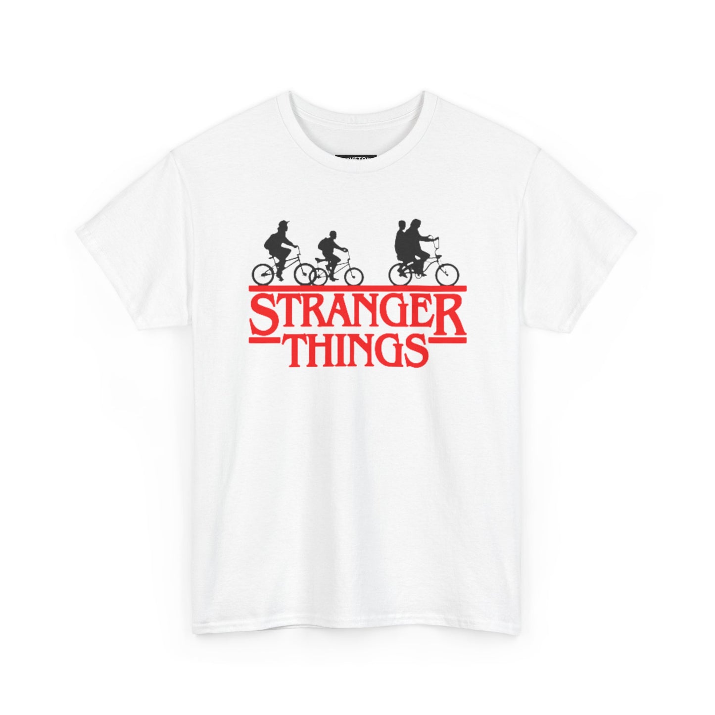 Stranger Things Retro Style Logo Bike Silhouette Tee